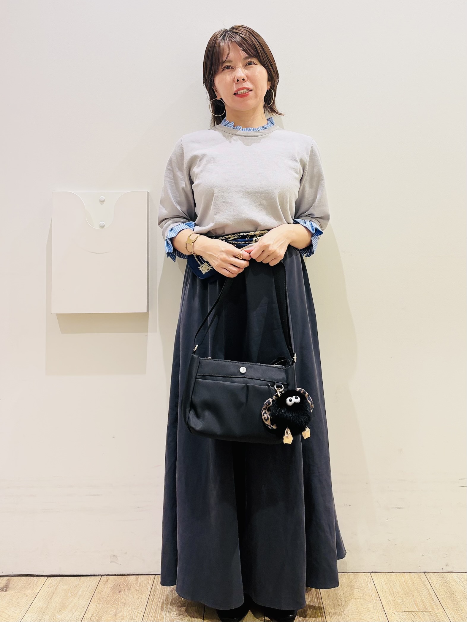 YUKOさんの「index｜【UVケア／遮熱性】フリルドッキングニット《洗濯機OK》」を使ったコーディネート