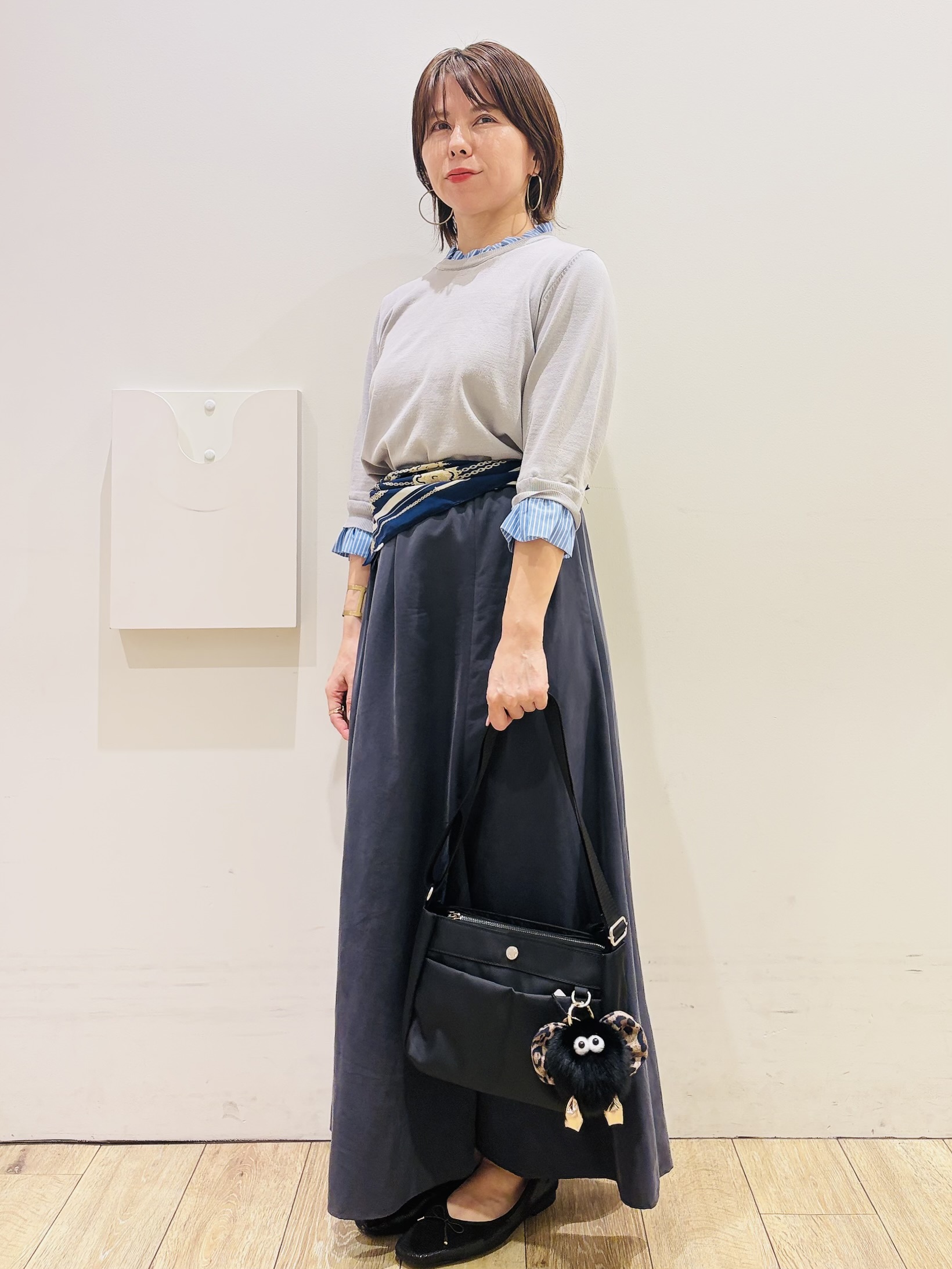 YUKOさんの「index｜【UVケア／遮熱性】フリルドッキングニット《洗濯機OK》」を使ったコーディネート