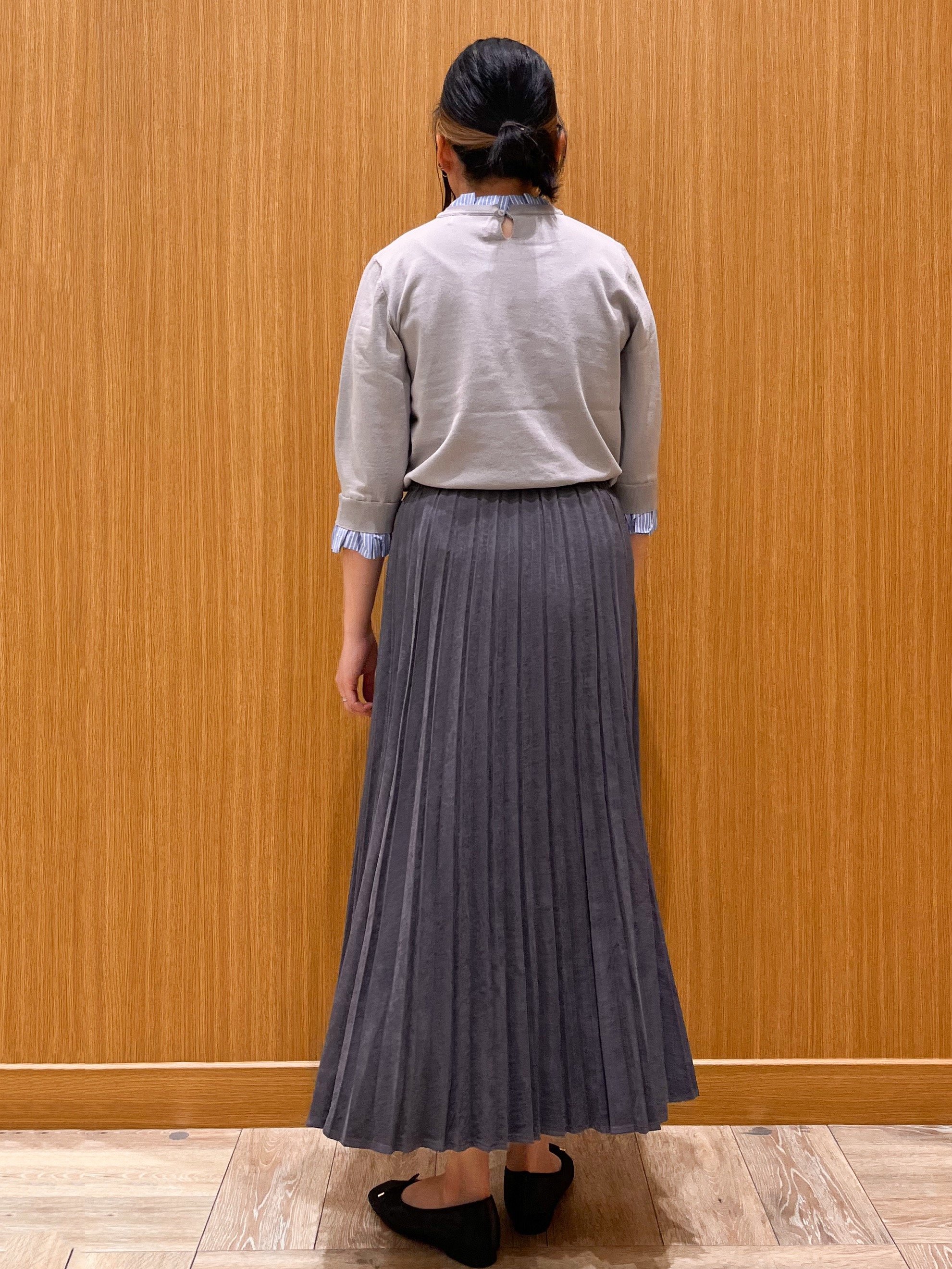 aさんの「OPAQUE.CLIP｜【UVケア／遮熱性】フリルドッキングニット《洗濯機OK》」を使ったコーディネート