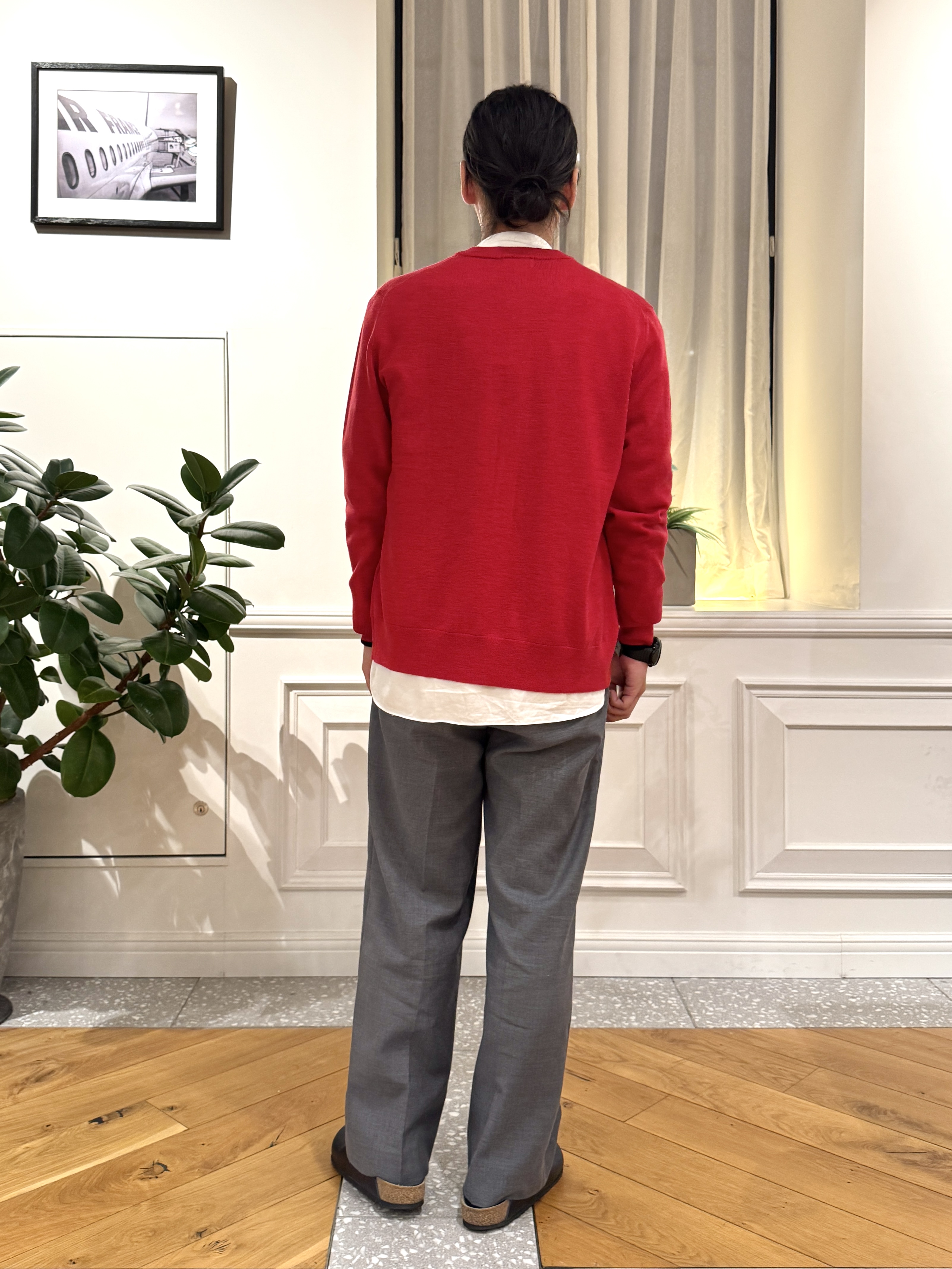 kawarataniさんの「DRESSTERIOR｜【7色展開】ゼニアバルーファ キャッシュウール ラウンドネックカーディガン」を使ったコーディネート