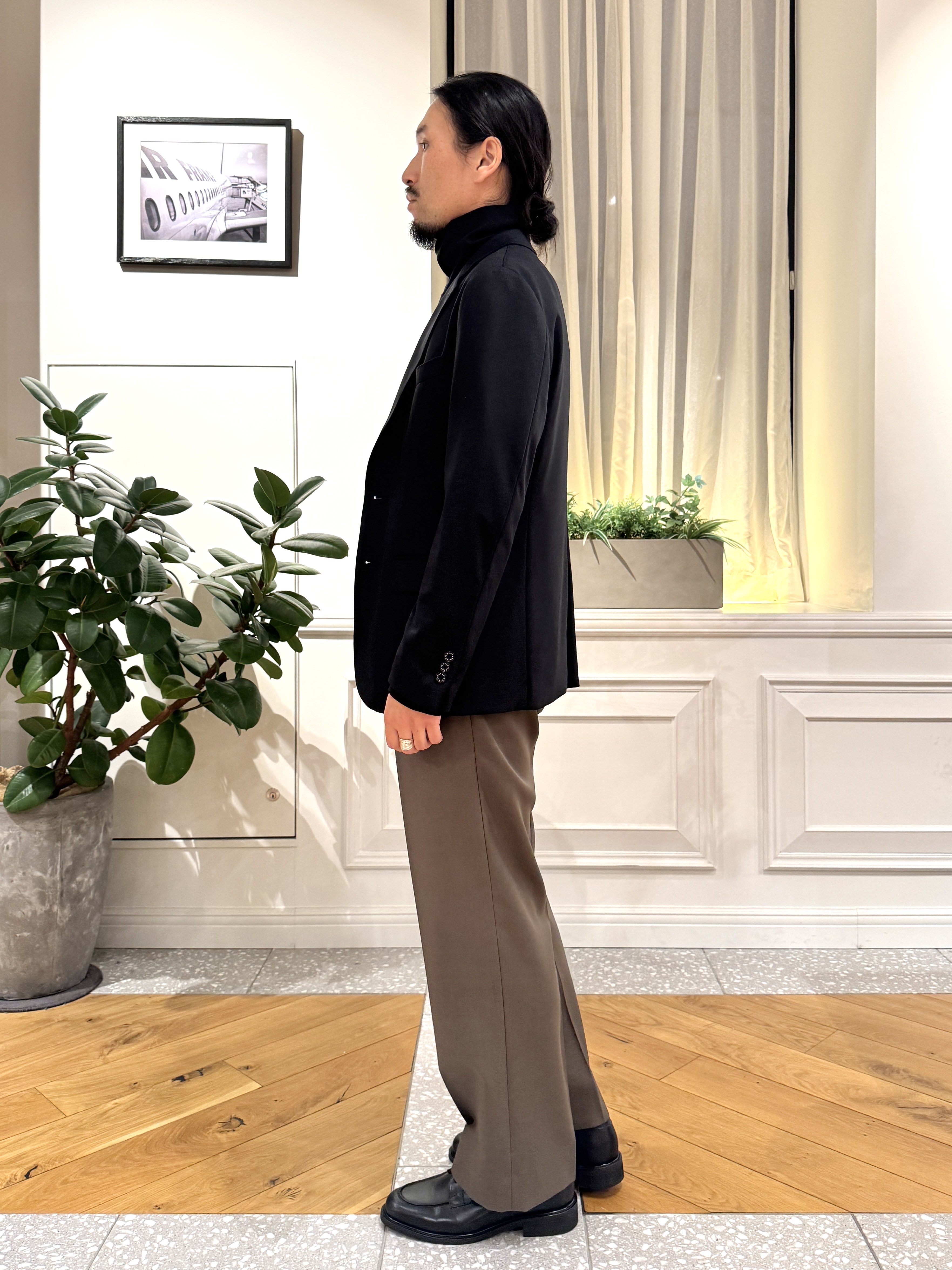 kawarataniさんの「DRESSTERIOR｜【セットアップ可】ニットジャージ トラベルジャケット」を使ったコーディネート