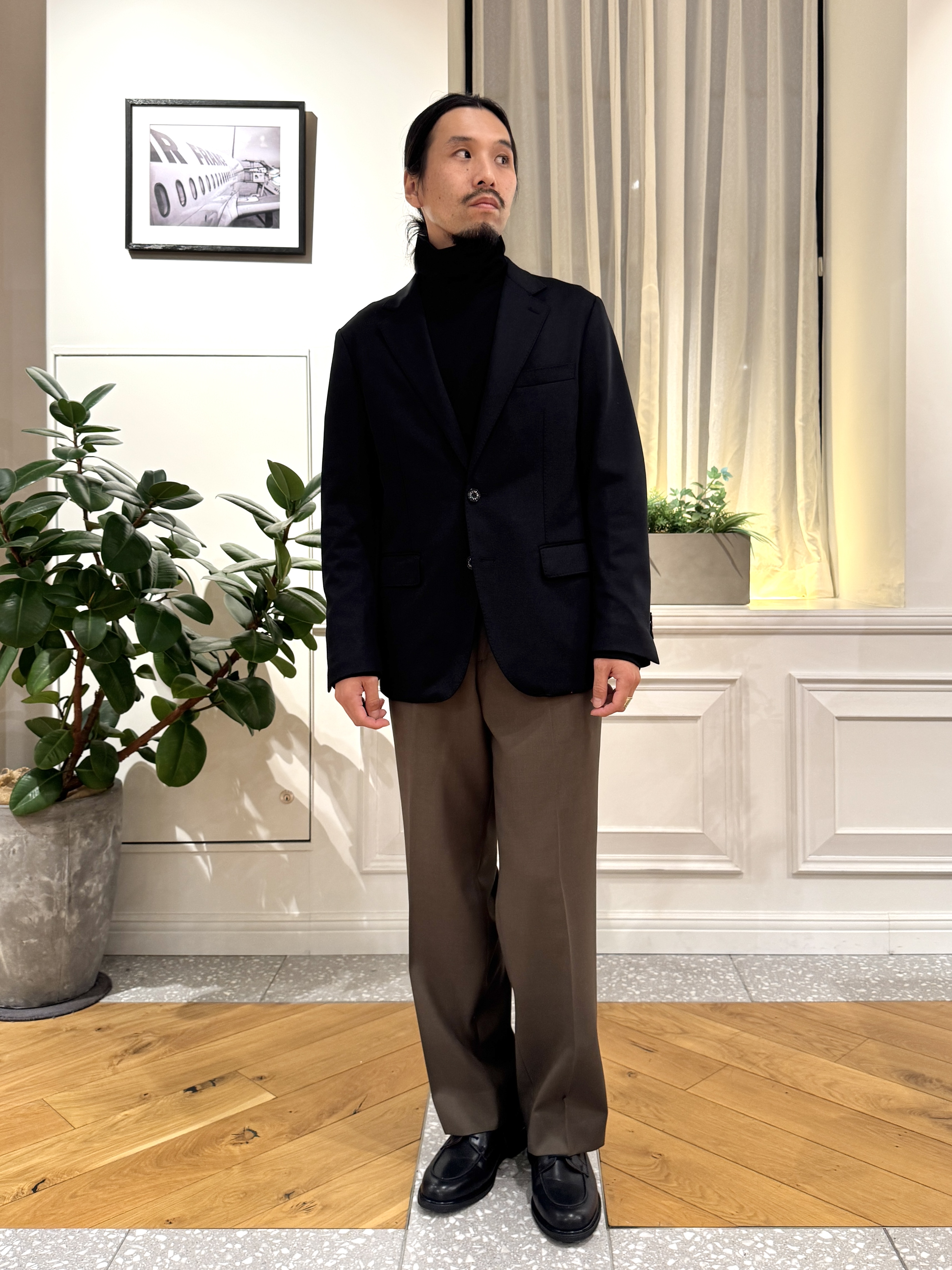 kawarataniさんの「DRESSTERIOR｜【セットアップ可】ニットジャージ トラベルジャケット」を使ったコーディネート