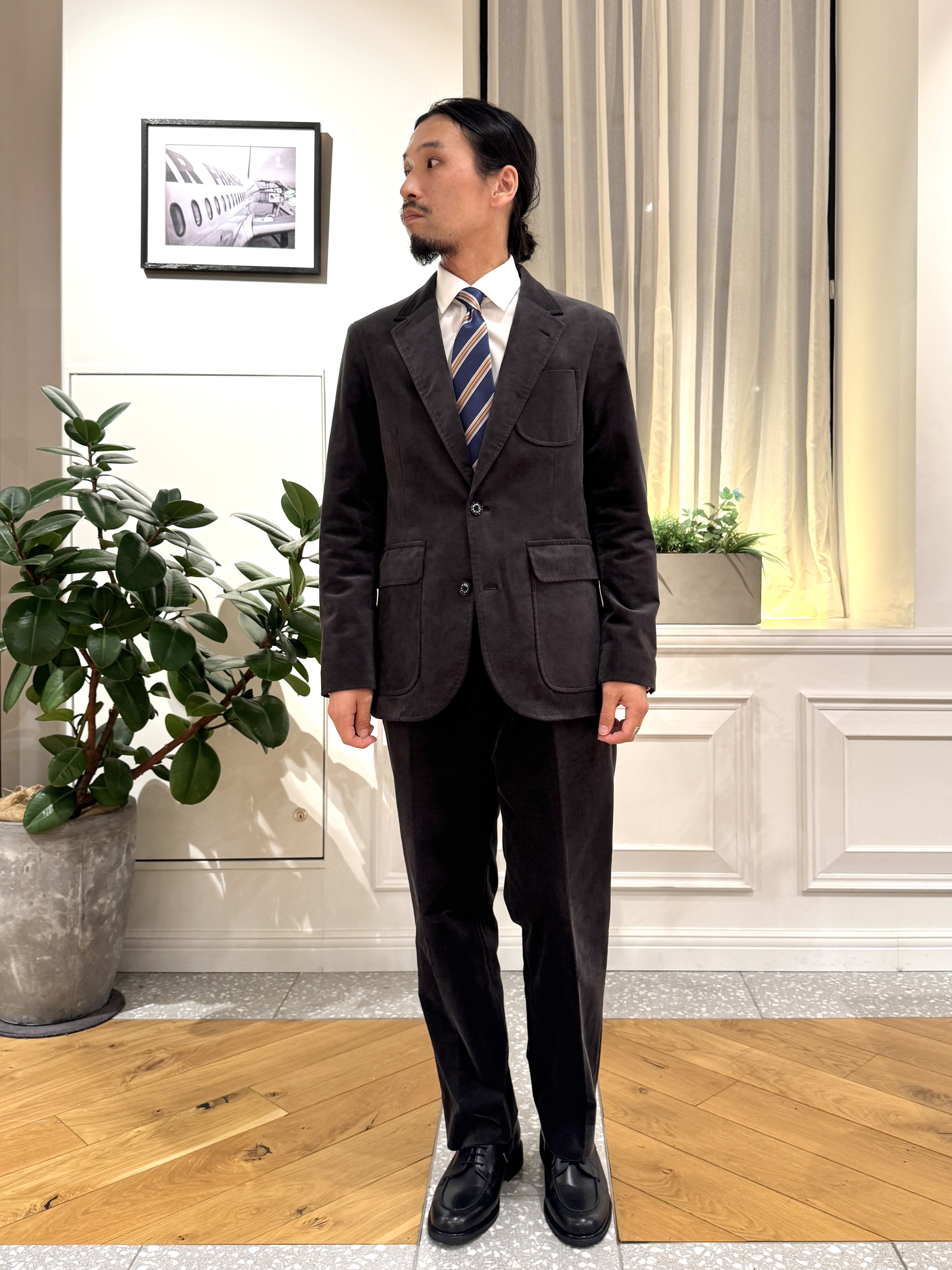 kawarataniさんの「DRESSTERIOR｜【セットアップ可】ストレッチ カルゼジャケット」を使ったコーディネート