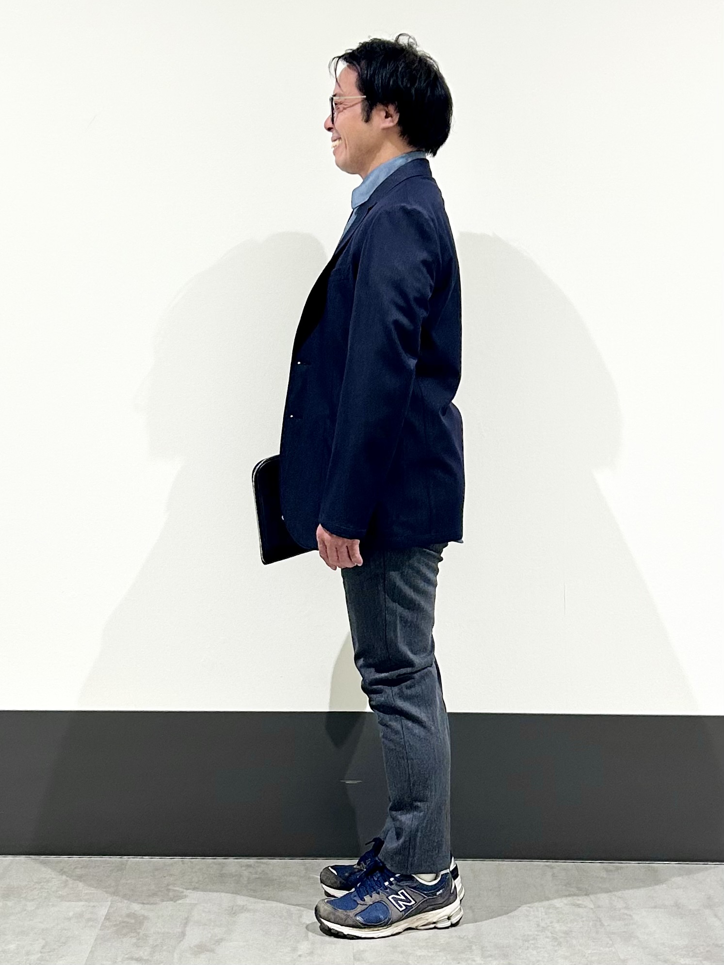 KENJI Iさんの「THE SHOP TK｜【ストレッチ／洗濯機OK／セットアップ可】デニムライク ジャケット」を使ったコーディネート