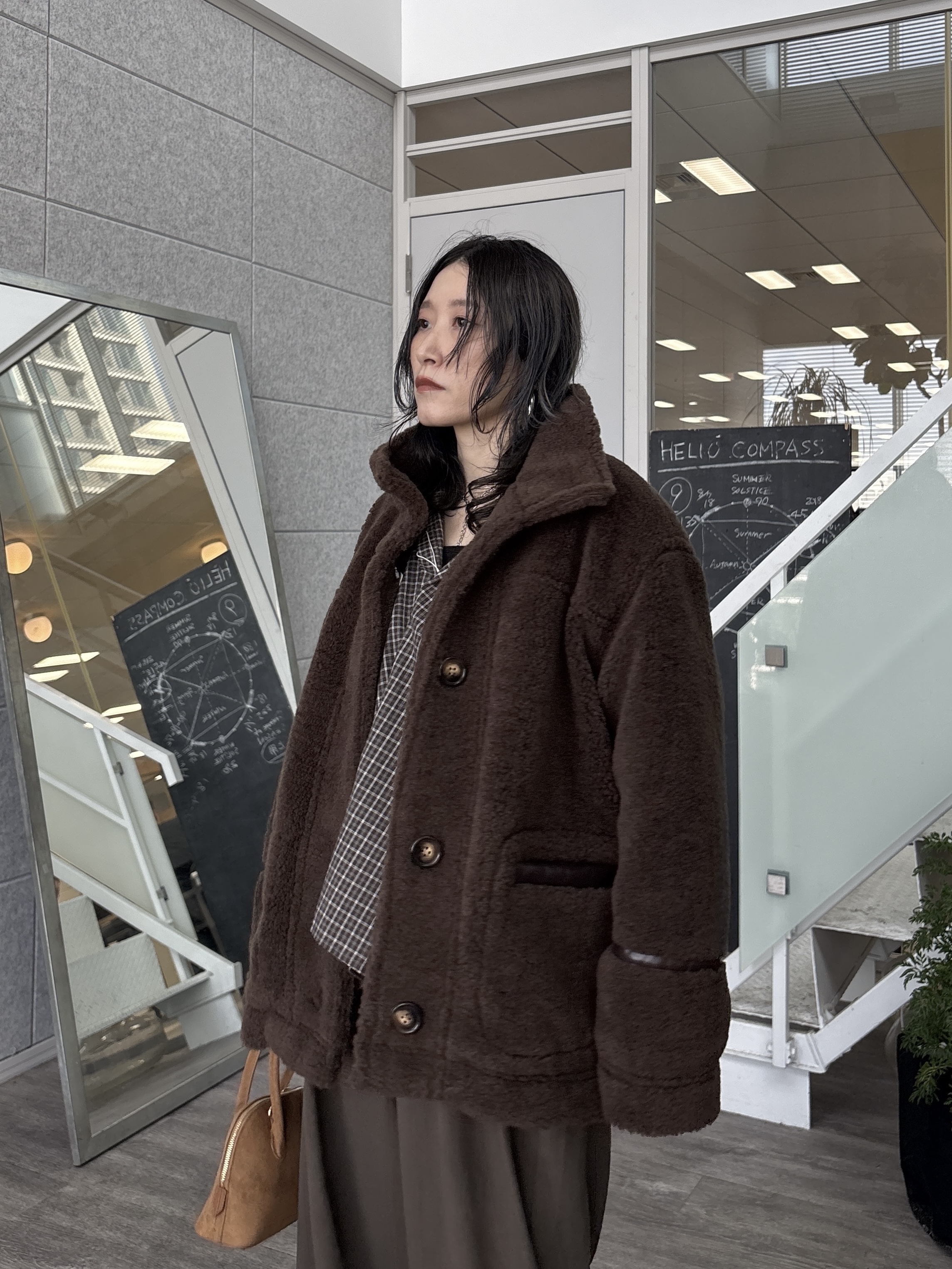 kotakiさんの「INDIVI｜チェックフーディオーバーシャツ」を使ったコーディネート