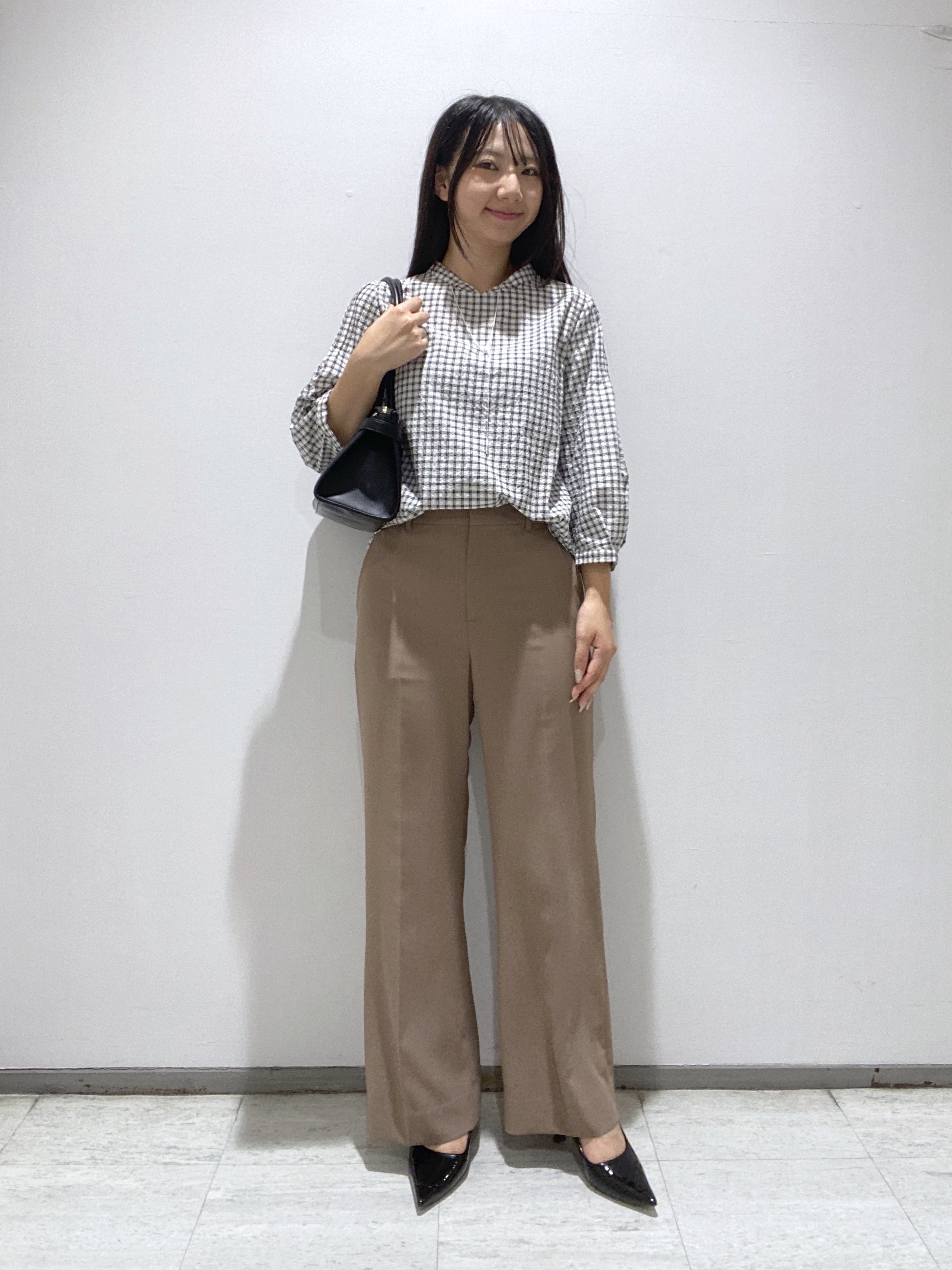 meiさんの「INDIVI｜【初秋にピッタリ！／洗える】凹凸素材ミニスタンドトップス」を使ったコーディネート