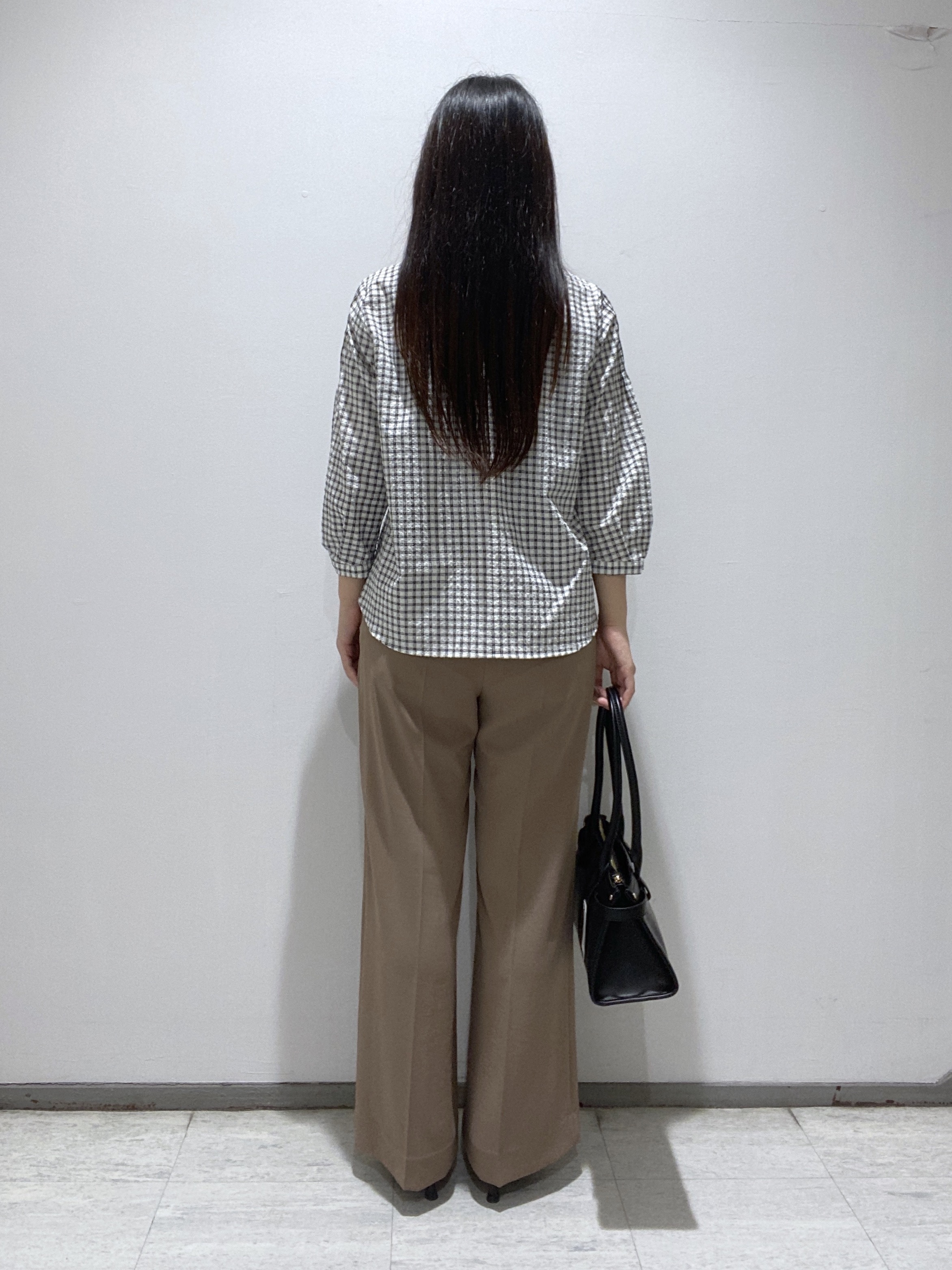 meiさんの「INDIVI｜【初秋にピッタリ！／洗える】凹凸素材ミニスタンドトップス」を使ったコーディネート
