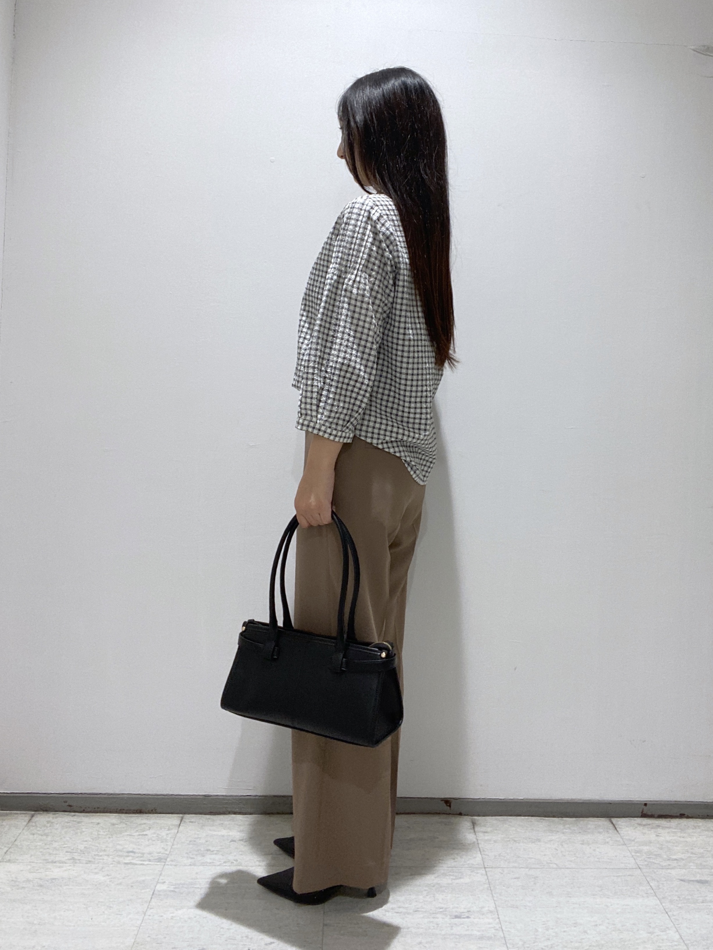 meiさんの「INDIVI｜【初秋にピッタリ！／洗える】凹凸素材ミニスタンドトップス」を使ったコーディネート