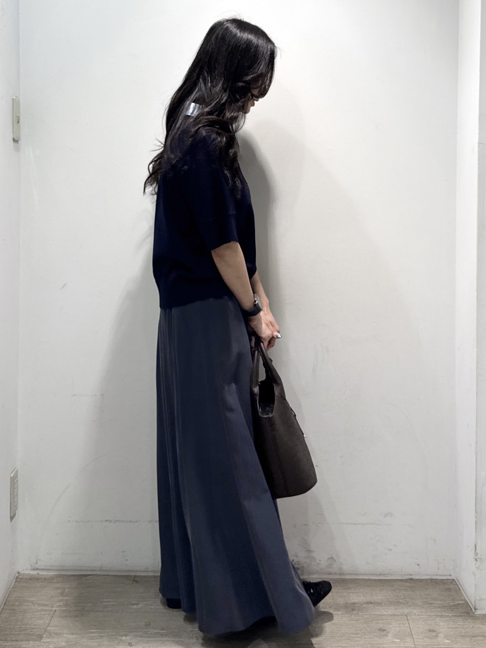 yuicciさんの「OPAQUE.CLIP｜2WAY衿ドッキングニット《洗濯機OK》」を使ったコーディネート