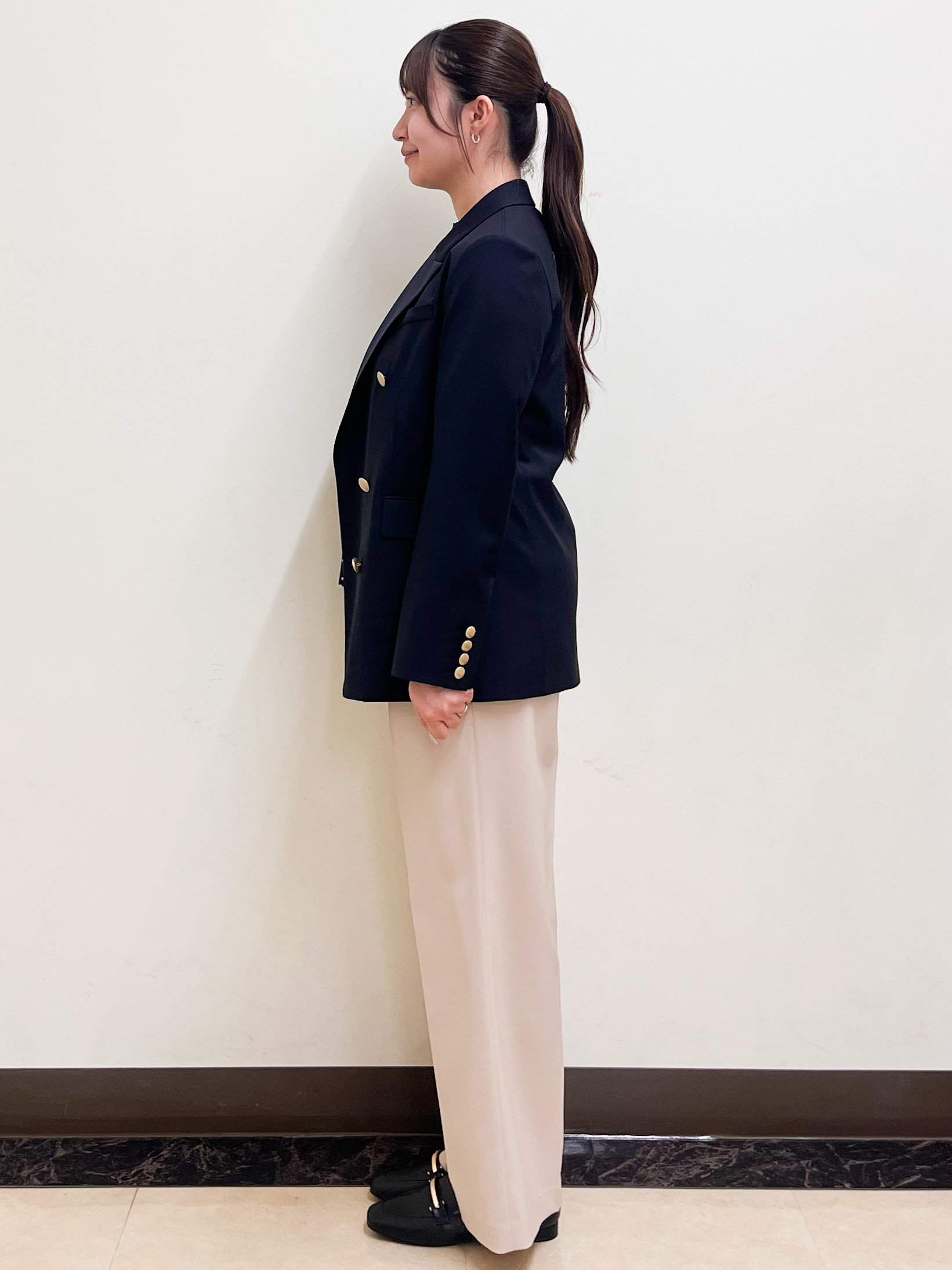 mikikoさんの「Reflect｜【通勤】ダブルブレザージャケット」を使ったコーディネート