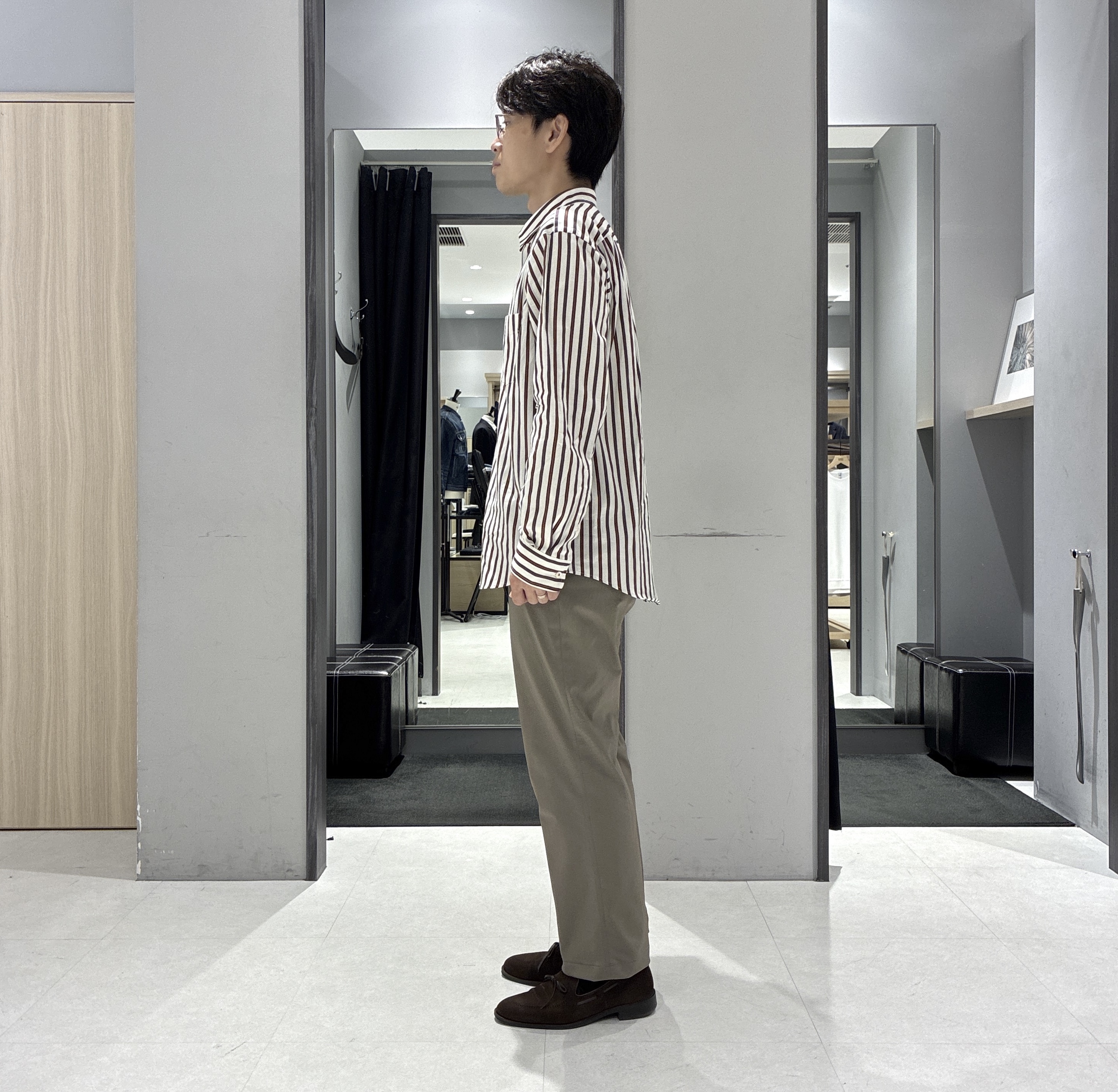わいずみさんの「TAKEO KIKUCHI｜【BOWLER HAT LABEL】日本製クルーネックカーディガン」を使ったコーディネート