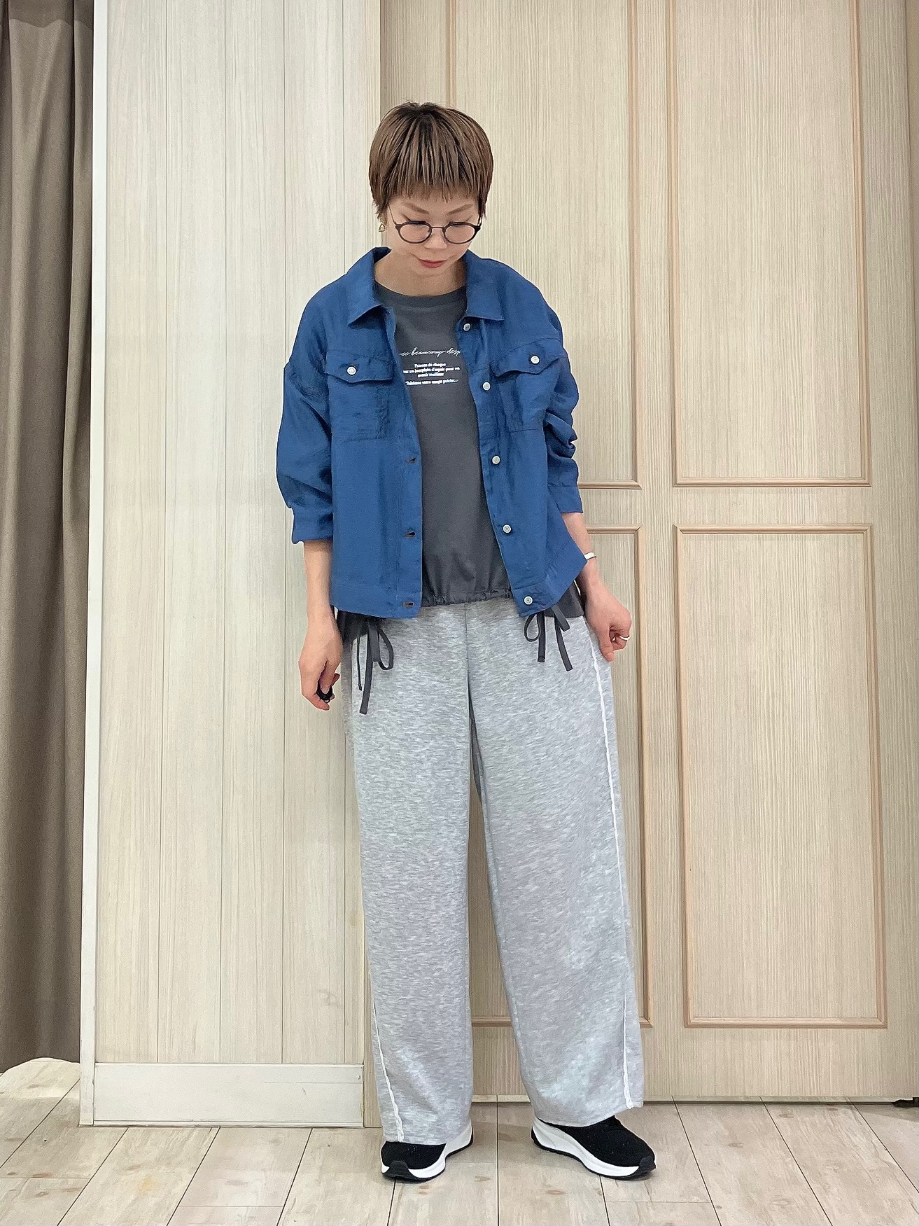 Turnerさんの「SHOO･LA･RUE｜【S-LL/洗濯機可】Gジャン風 軽く羽織れるシアージャケット」を使ったコーディネート
