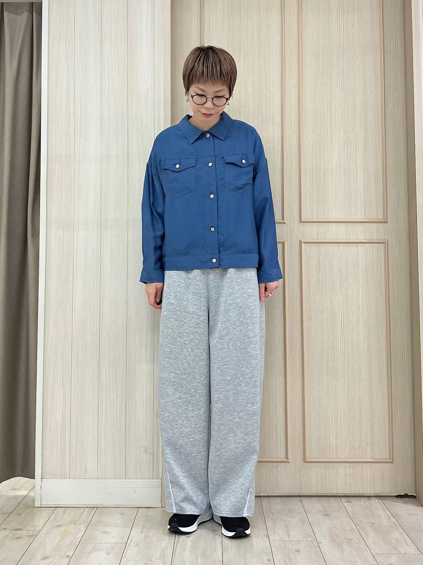 Turnerさんの「SHOO･LA･RUE｜【S-LL/洗濯機可】Gジャン風 軽く羽織れるシアージャケット」を使ったコーディネート