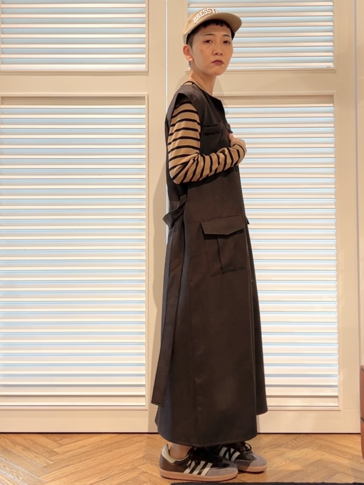 OCHIAIさんの「DRESSTERIOR｜【ウォッシャブル】ツイードライクワンピース」を使ったコーディネート