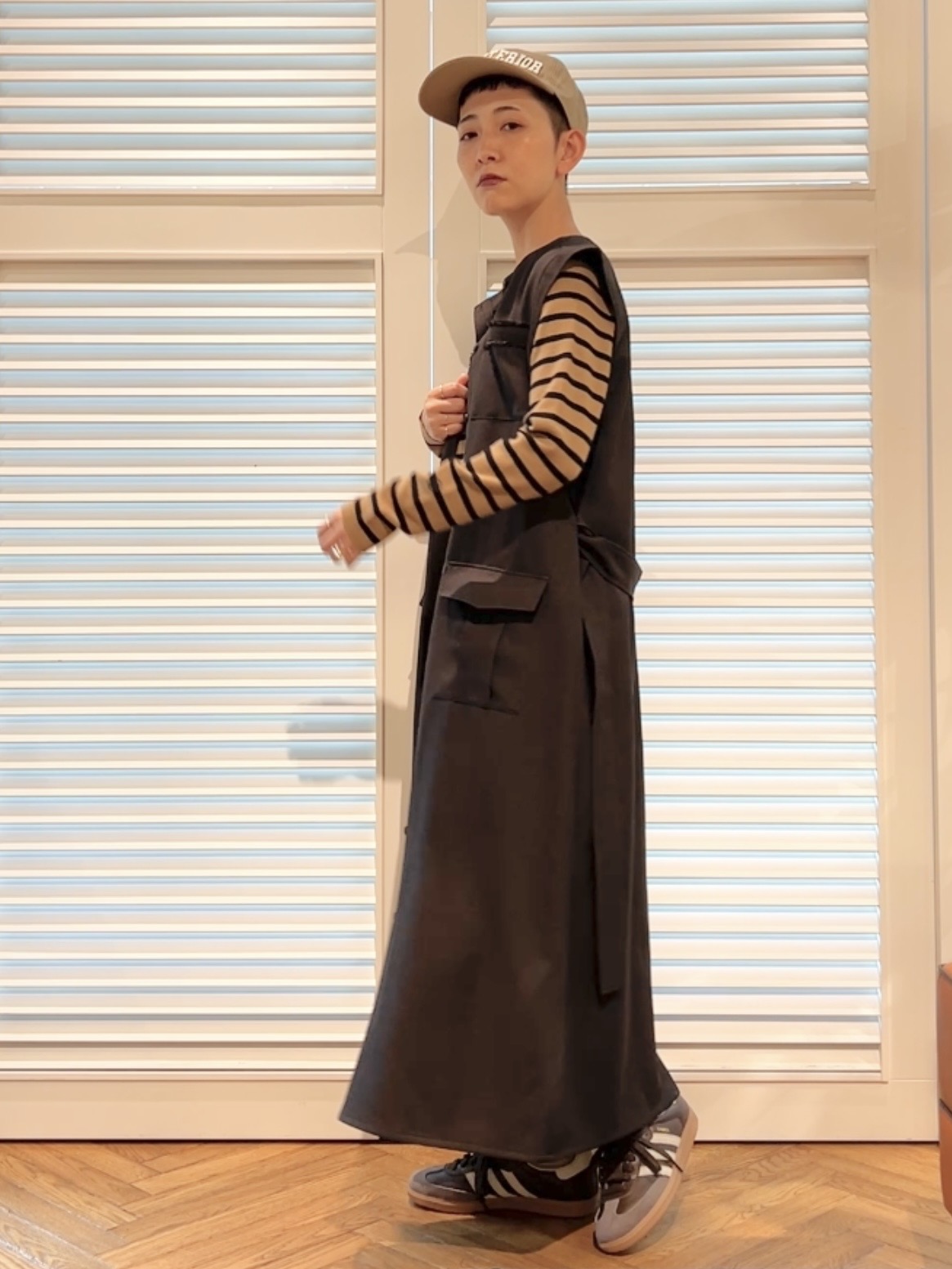 OCHIAIさんの「DRESSTERIOR｜【ウォッシャブル】ツイードライクワンピース」を使ったコーディネート