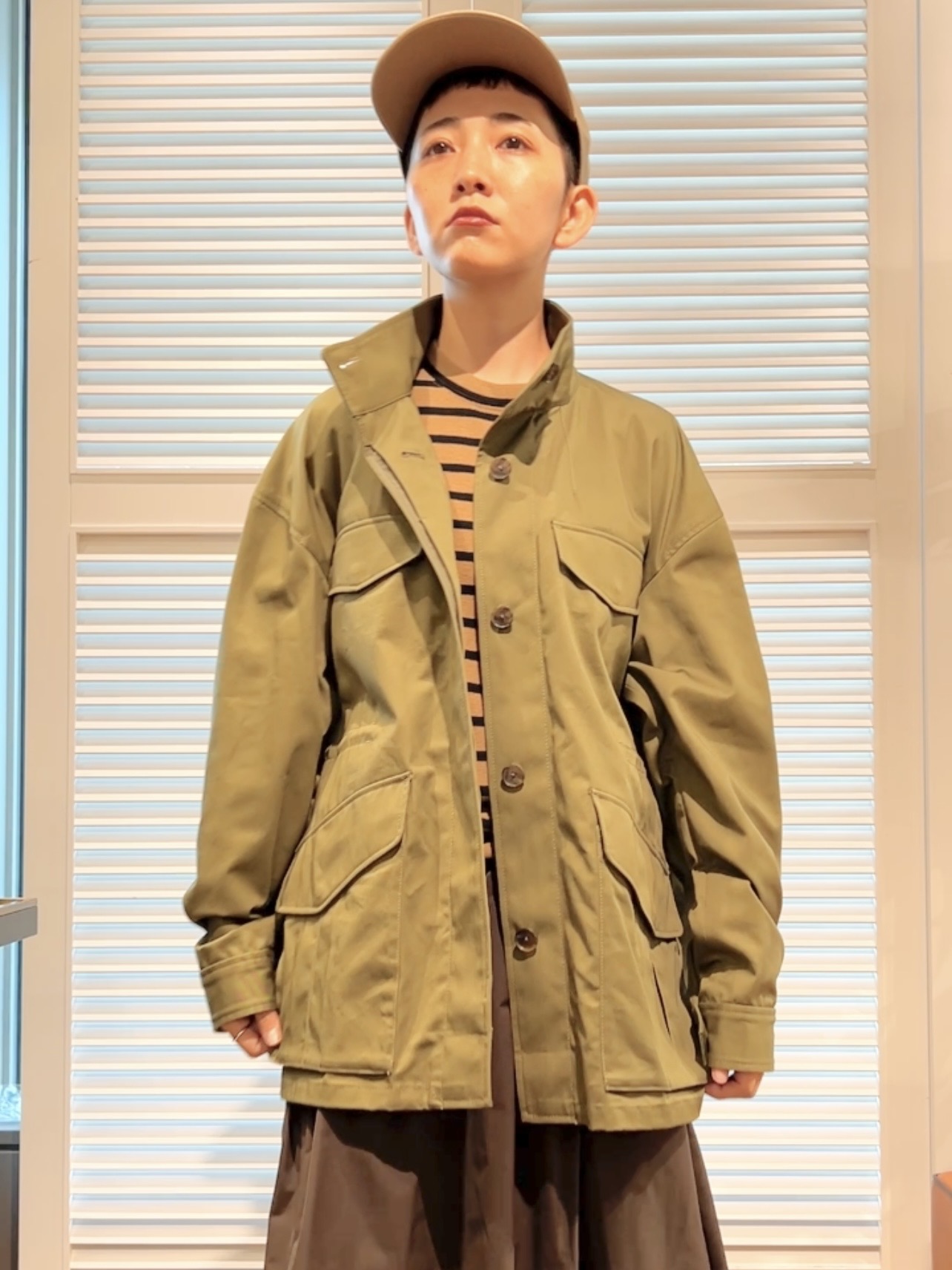 OCHIAIさんの「DRESSTERIOR｜【ウォッシャブル】コンパクトコットンミリタリーブルゾン」を使ったコーディネート