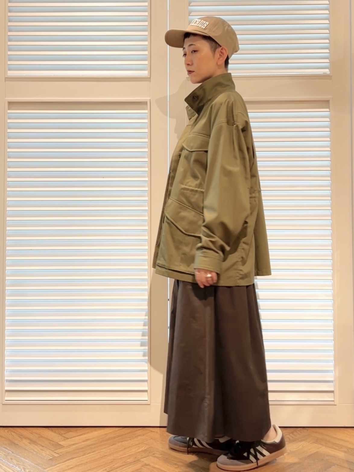 OCHIAIさんの「DRESSTERIOR｜【ウォッシャブル】コンパクトコットンミリタリーブルゾン」を使ったコーディネート