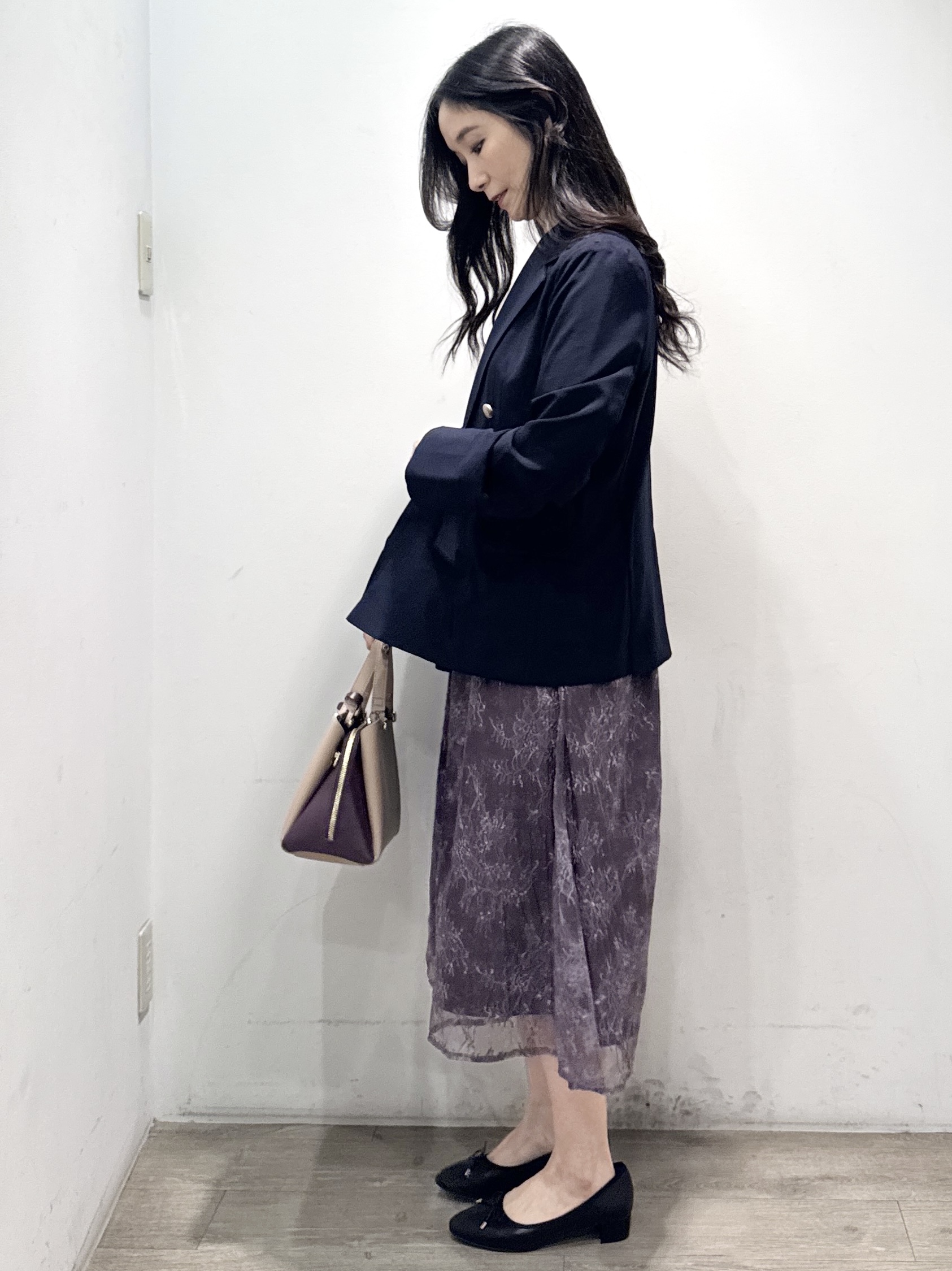 yuicciさんの「OPAQUE.CLIP｜《再入荷》ダブルブレストテーラードジャケット【接触冷感／吸水速乾／イージーアイロン／防シワ／洗濯機O」を使ったコーディネート