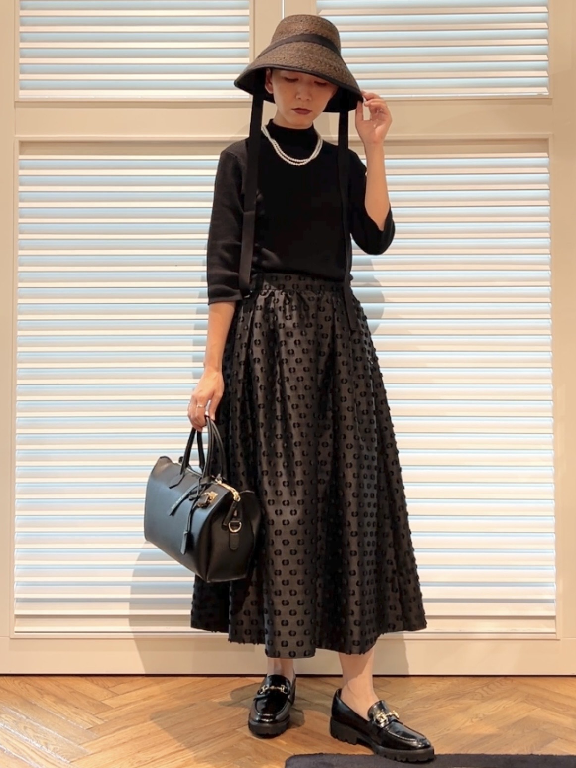 OCHIAIさんの「DRESSTERIOR｜【接触冷感】クールタッチ ハーフスリーブニット」を使ったコーディネート