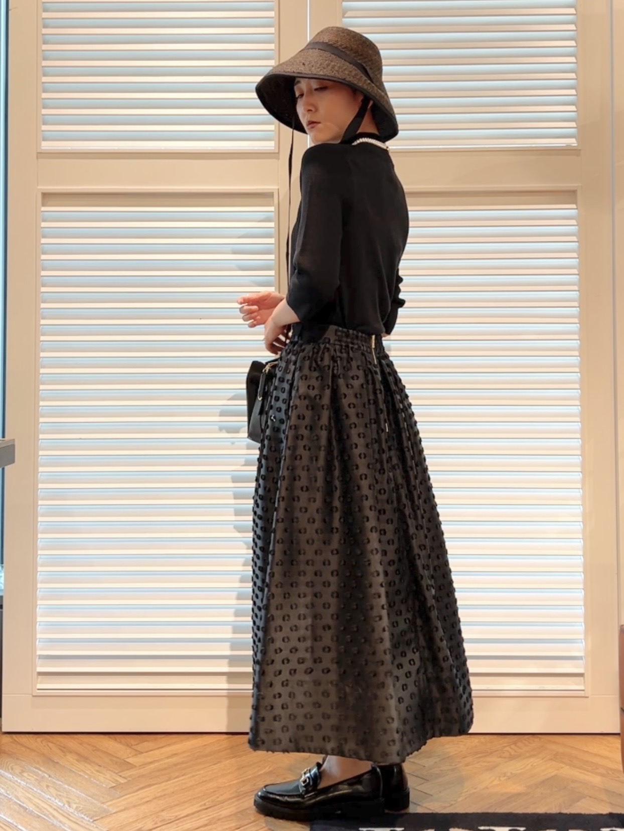 OCHIAIさんの「DRESSTERIOR｜【接触冷感】クールタッチ ハーフスリーブニット」を使ったコーディネート