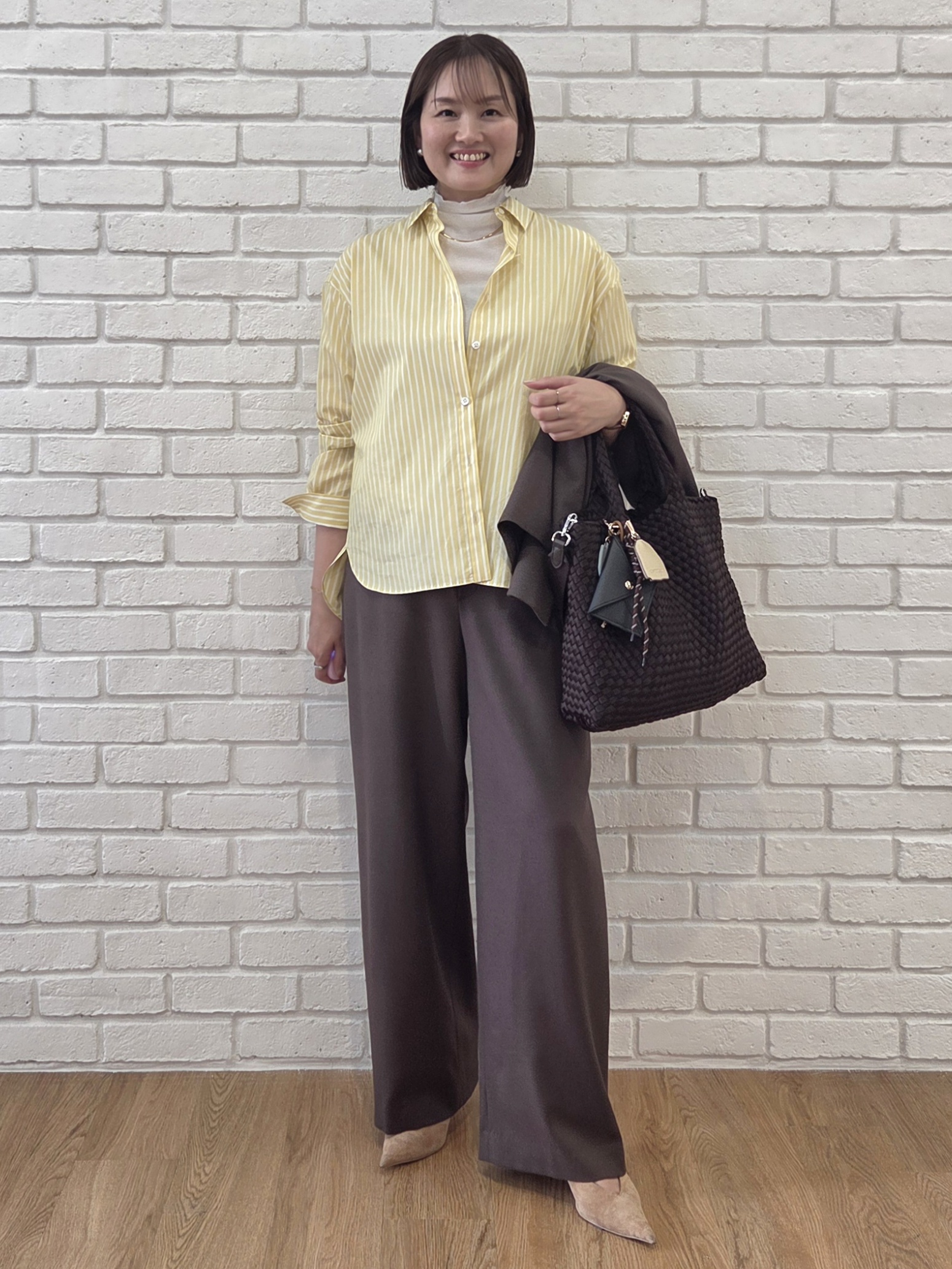 naokoさんの「UNTITLED｜【6色色展開/コットン100】カラーベーシックシャツ」を使ったコーディネート