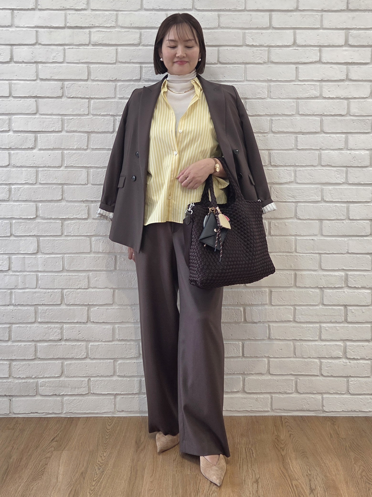 naokoさんの「UNTITLED｜【6色色展開/コットン100】カラーベーシックシャツ」を使ったコーディネート