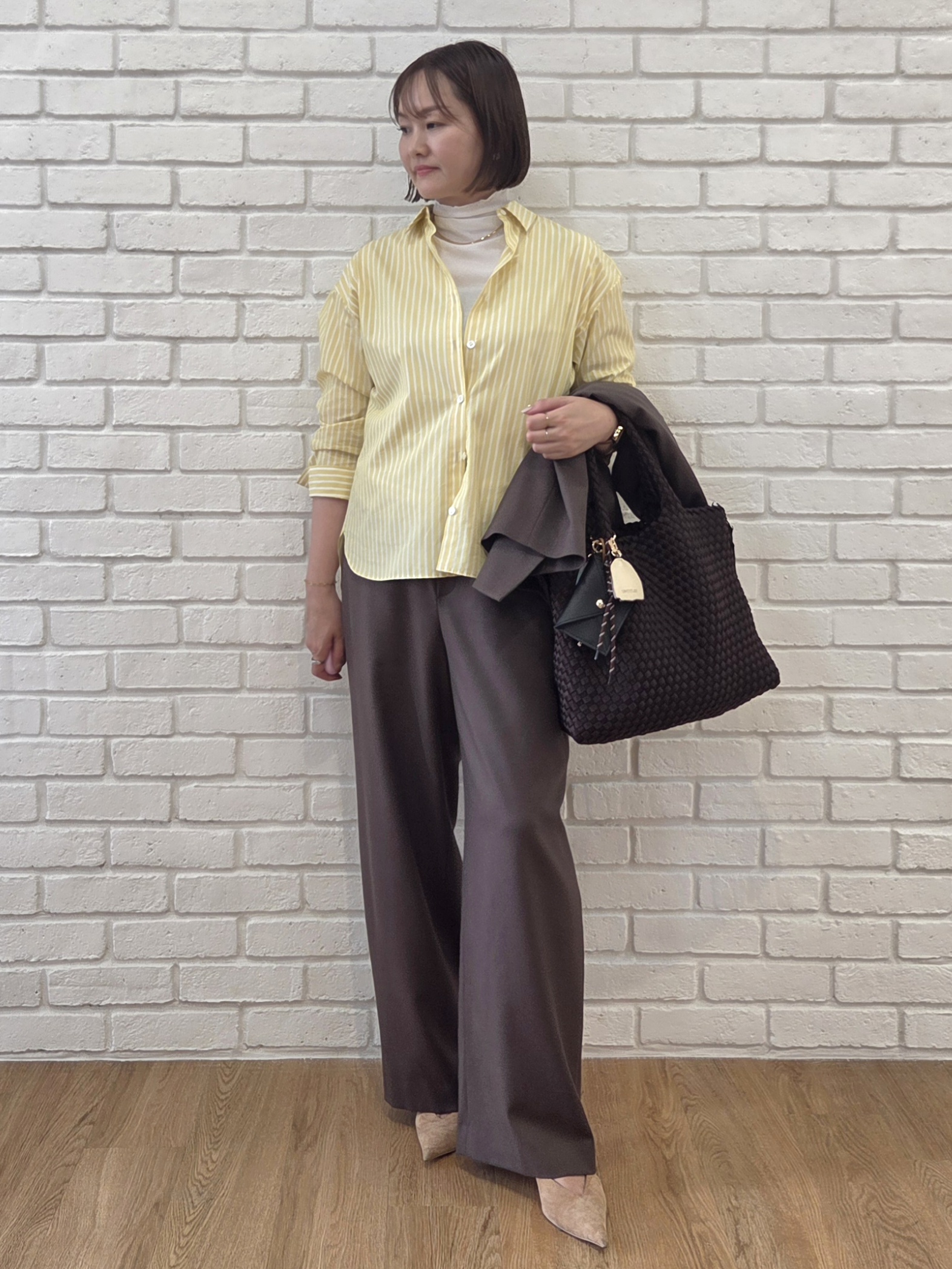 naokoさんの「UNTITLED｜【6色色展開/コットン100】カラーベーシックシャツ」を使ったコーディネート