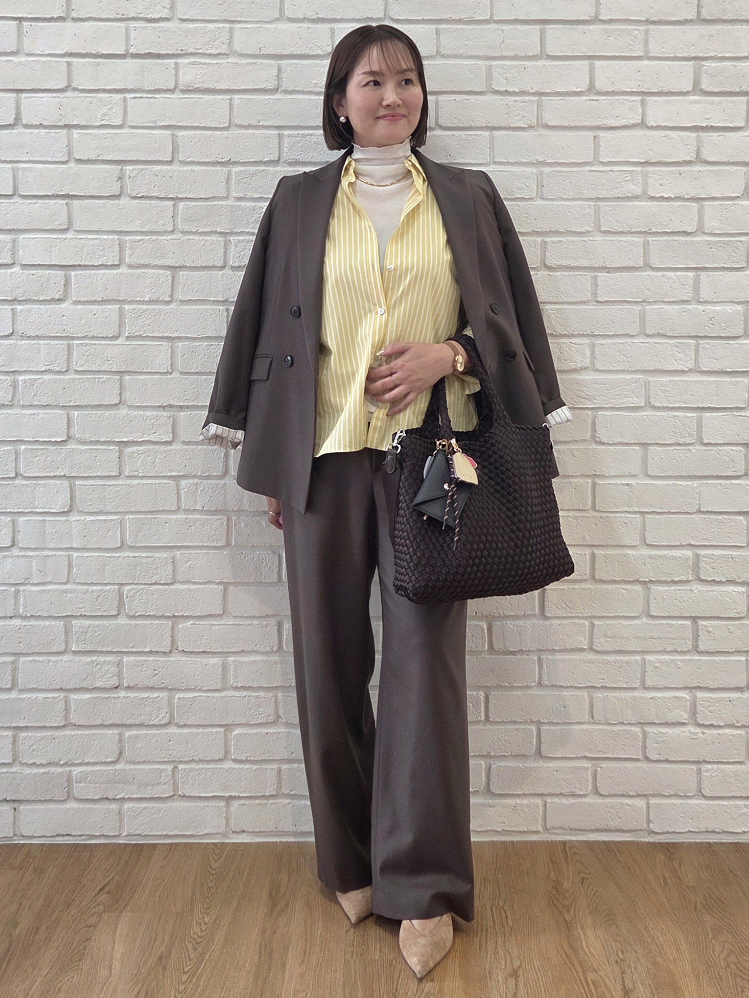 naokoさんの「UNTITLED｜【6色色展開/コットン100】カラーベーシックシャツ」を使ったコーディネート