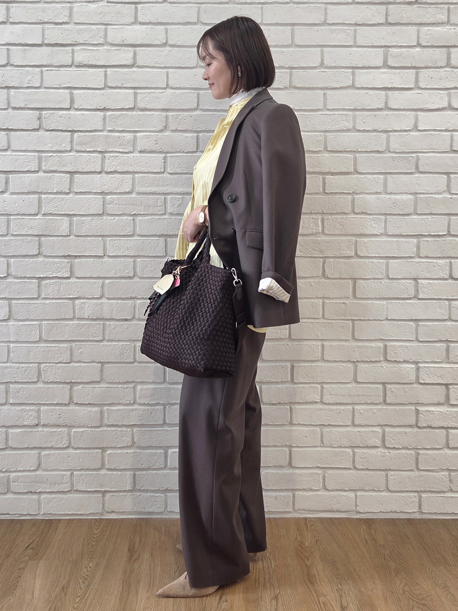 naokoさんの「UNTITLED｜【6色色展開/コットン100】カラーベーシックシャツ」を使ったコーディネート