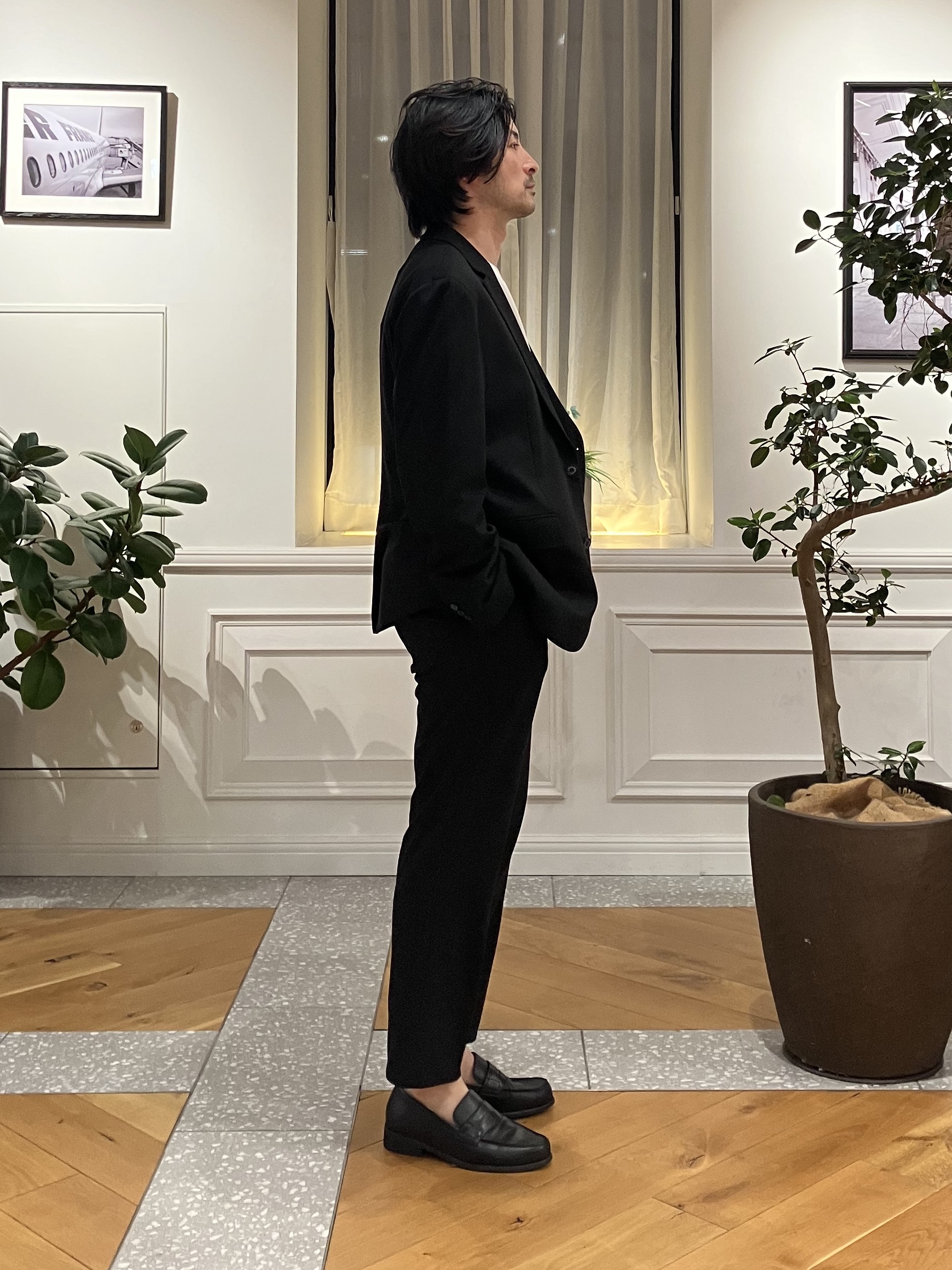 junyaさんの「DRESSTERIOR｜【マルチ2WAYストレッチ/セットアップ可】CARREMAN ライトジャージージャケット」を使ったコーディネート