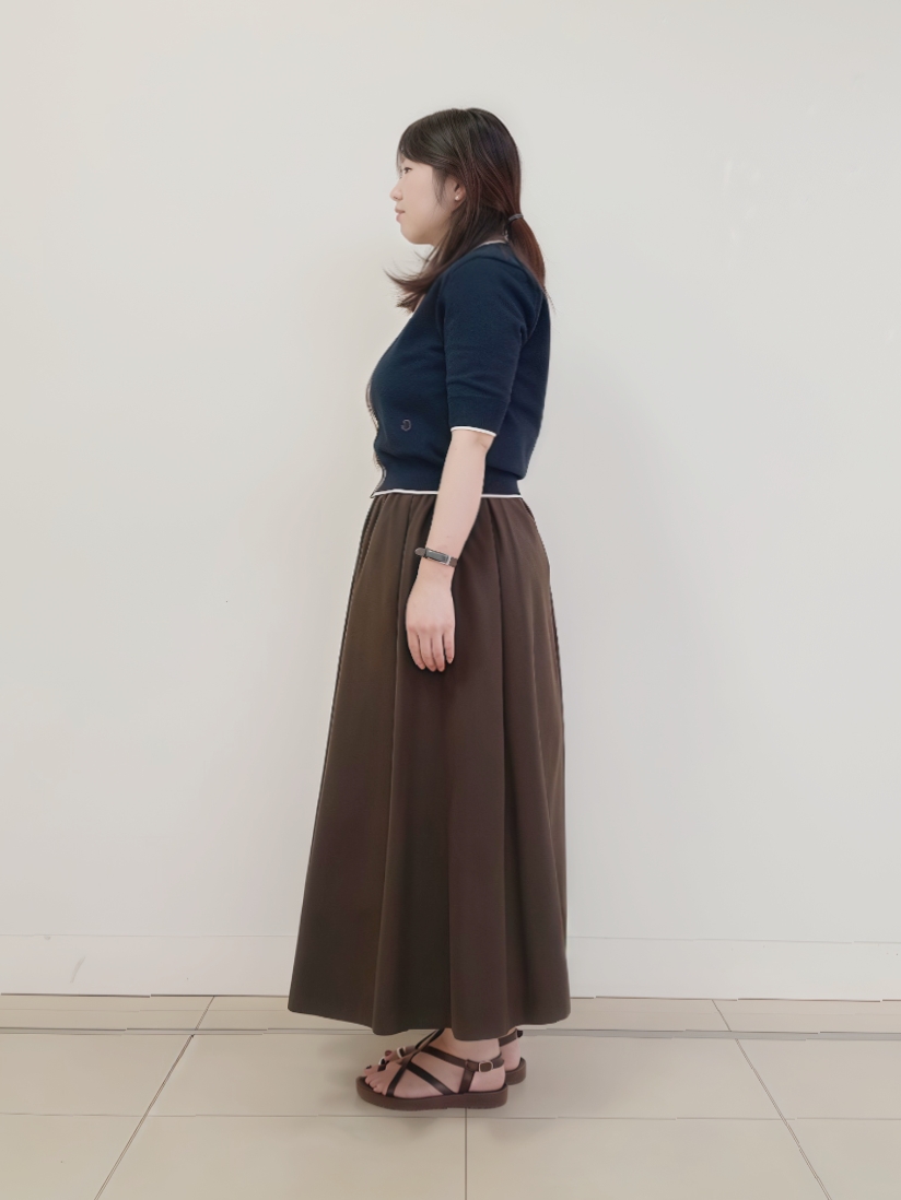 emiさんの「DRESSTERIOR｜【UVカット／ウォッシャブル】クールタッチ ハーフスリーブカーデ」を使ったコーディネート