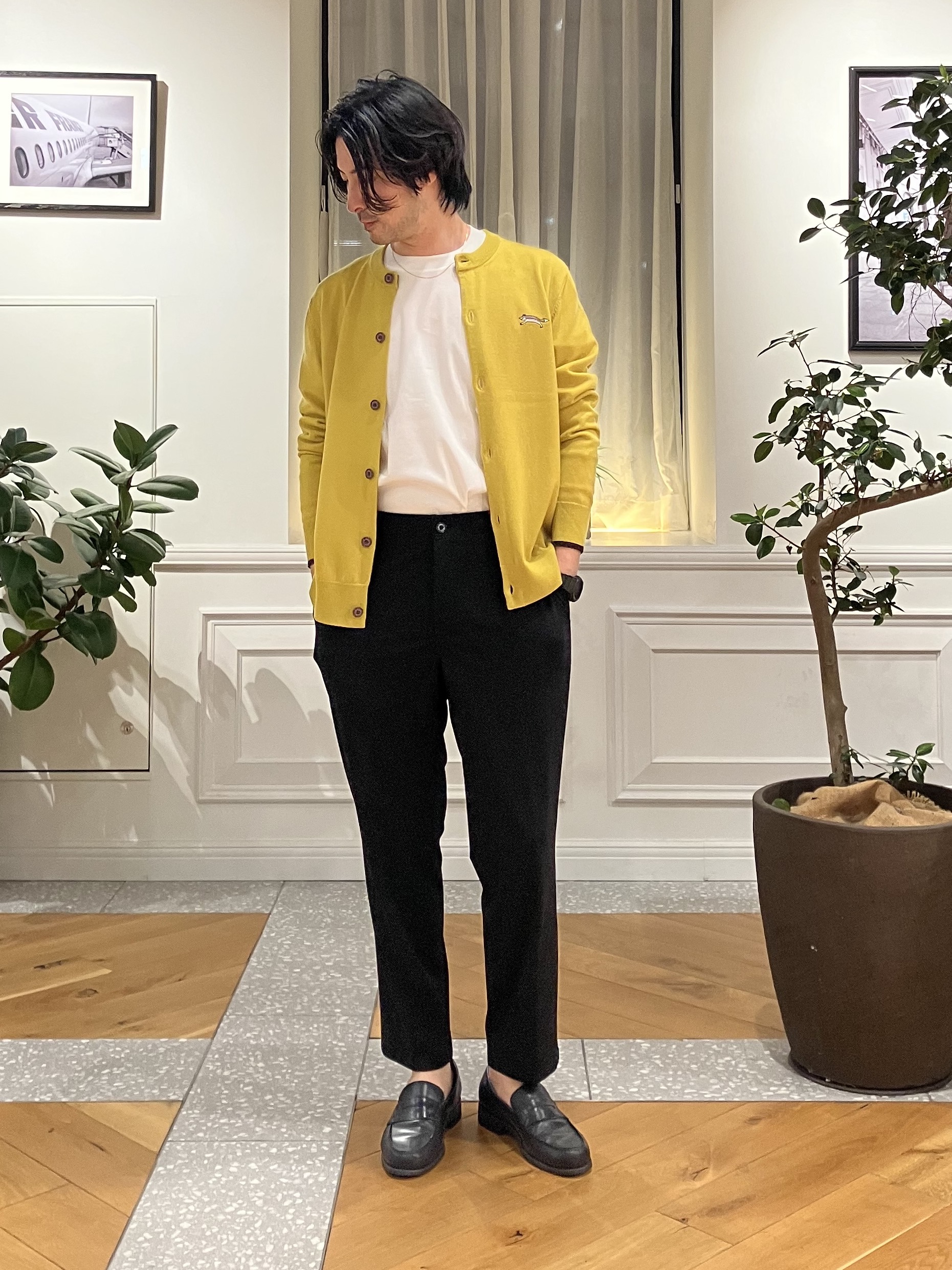junyaさんの「DRESSTERIOR｜【接触冷感／抗菌防臭／消臭】ICE CLEAR COTTON クルーネックロンT」を使ったコーディネート