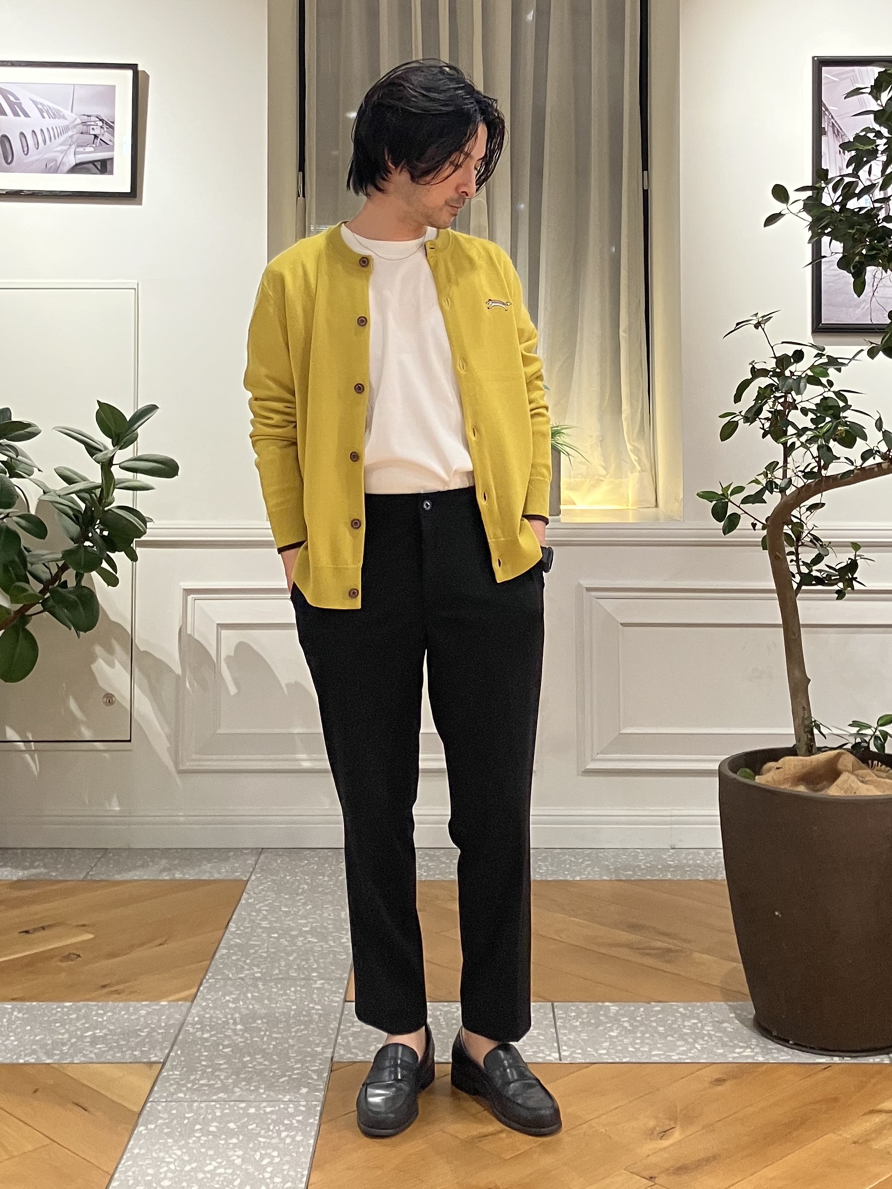 junyaさんの「DRESSTERIOR｜【接触冷感／抗菌防臭／消臭】ICE CLEAR COTTON クルーネックロンT」を使ったコーディネート