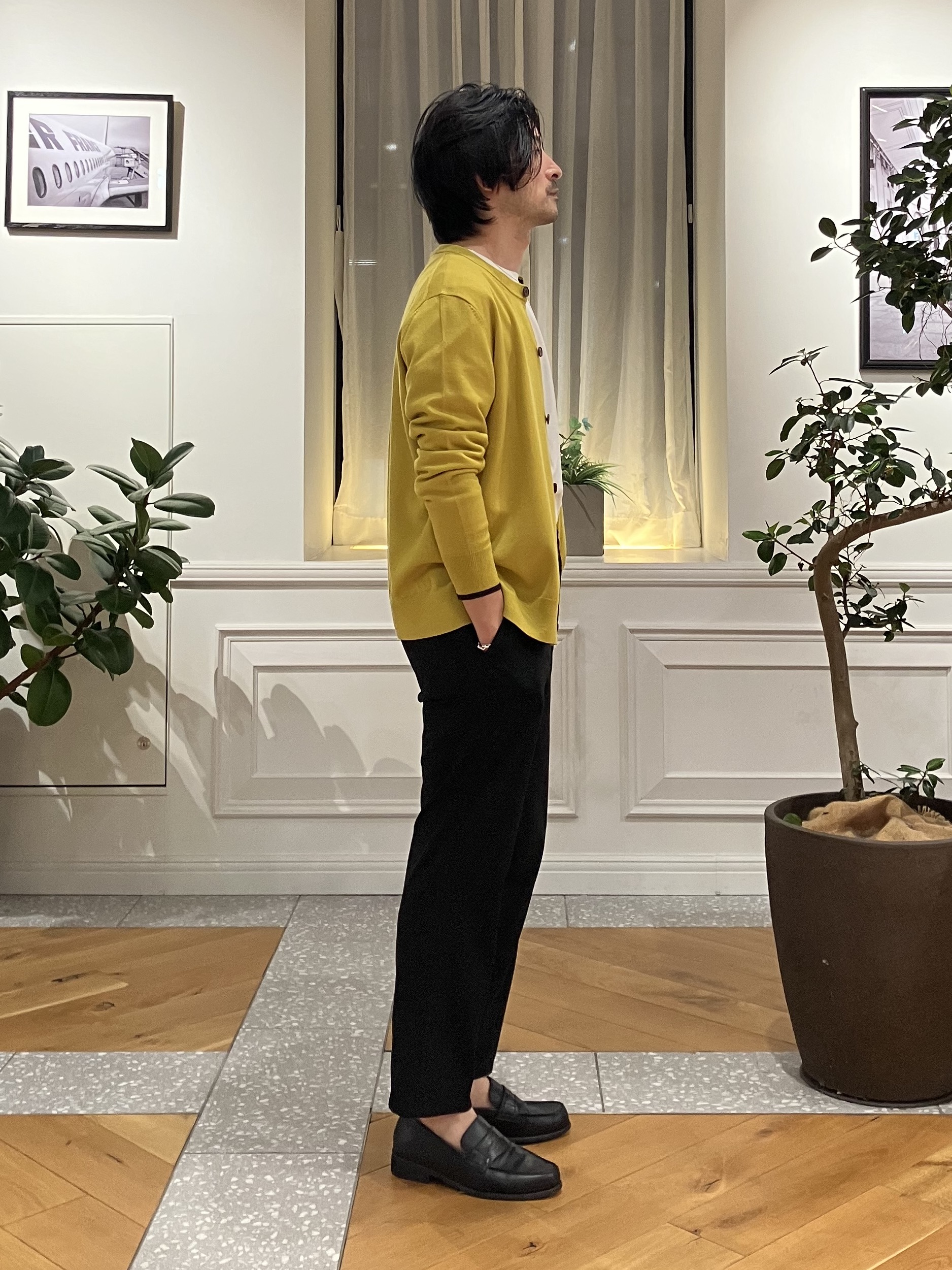 junyaさんの「DRESSTERIOR｜【接触冷感／抗菌防臭／消臭】ICE CLEAR COTTON クルーネックロンT」を使ったコーディネート