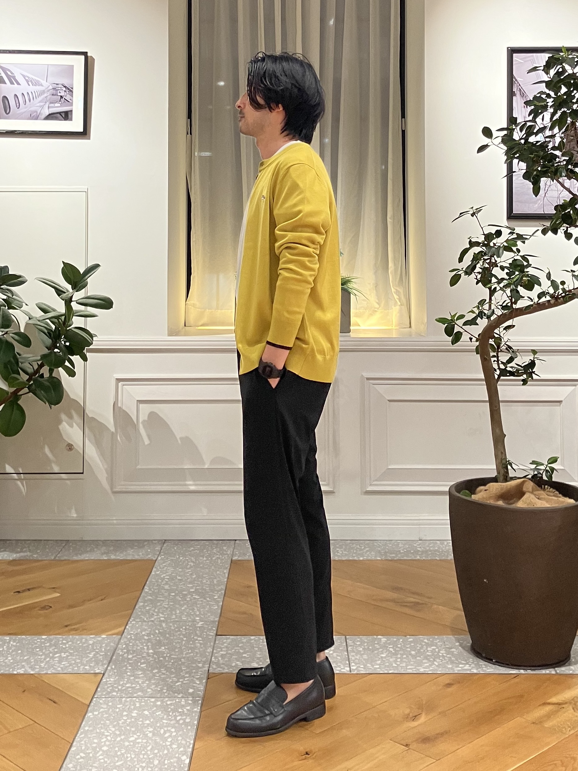 junyaさんの「DRESSTERIOR｜【接触冷感／抗菌防臭／消臭】ICE CLEAR COTTON クルーネックロンT」を使ったコーディネート