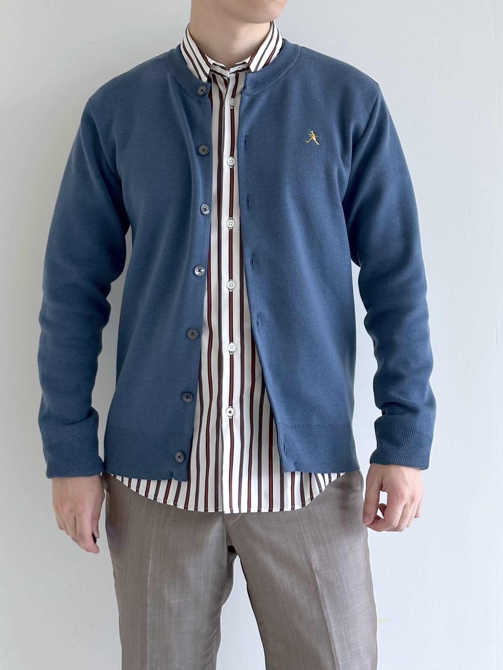 イッシーさんの「TAKEO KIKUCHI｜【BOWLER HAT LABEL】日本製クルーネックカーディガン」を使ったコーディネート