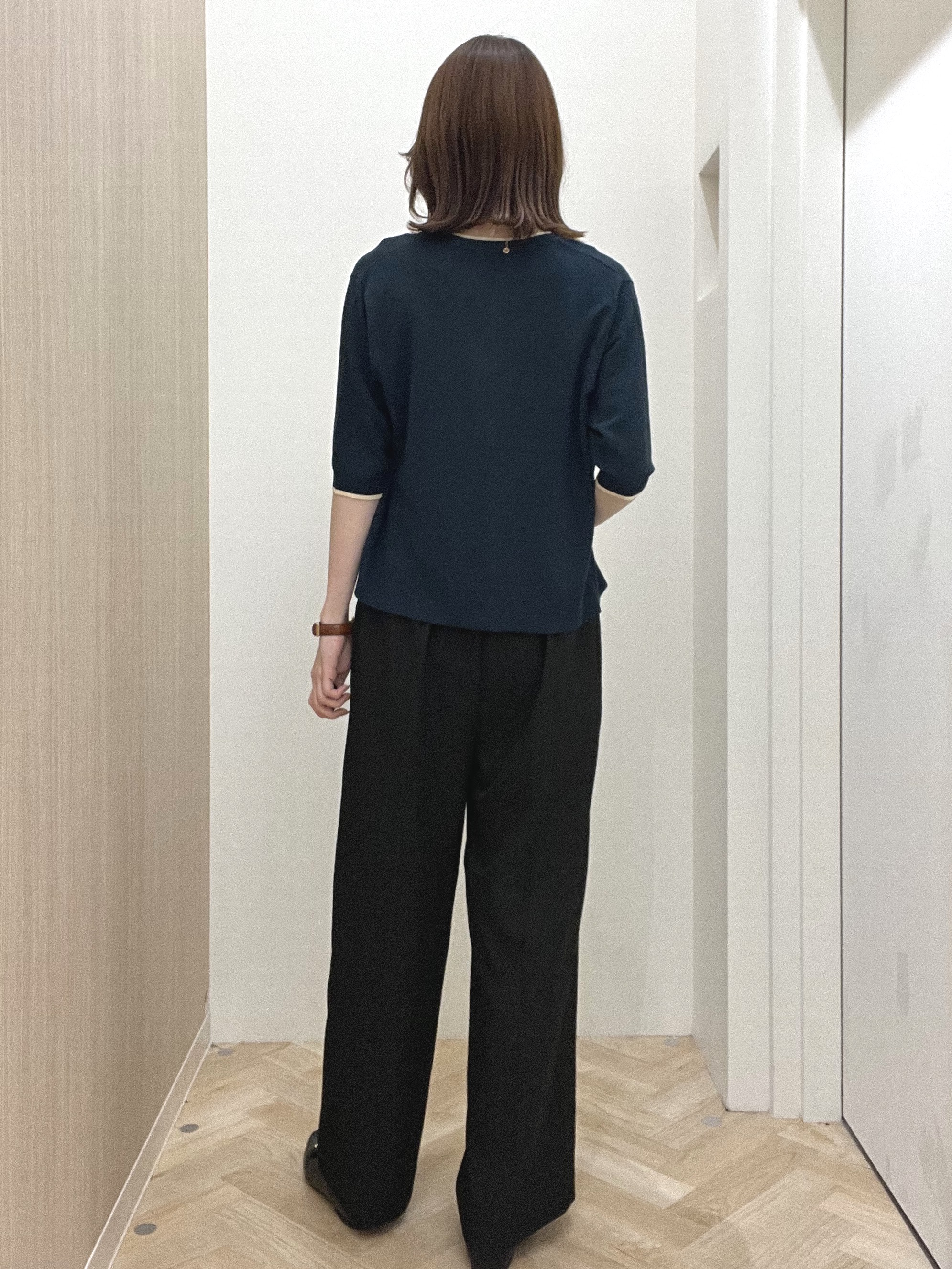  おまつさんの「grove｜レイヤード風ハーフスリーブカーディガン」を使ったコーディネート