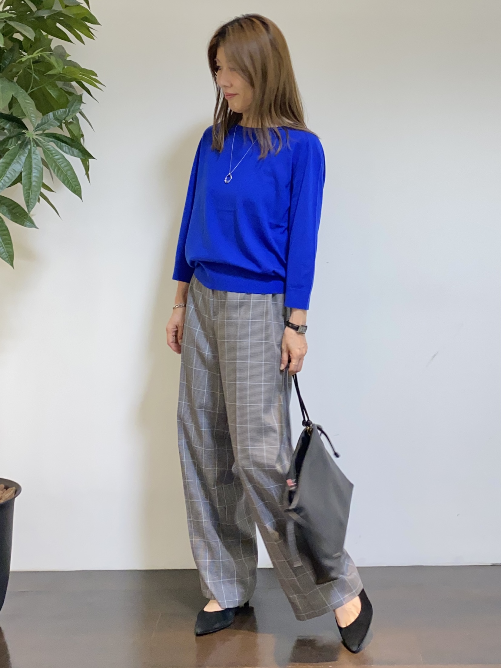 tomoさんの「UNTITLED｜【セットアップ可/秋羽織り】メランジツイルシャツ」を使ったコーディネート