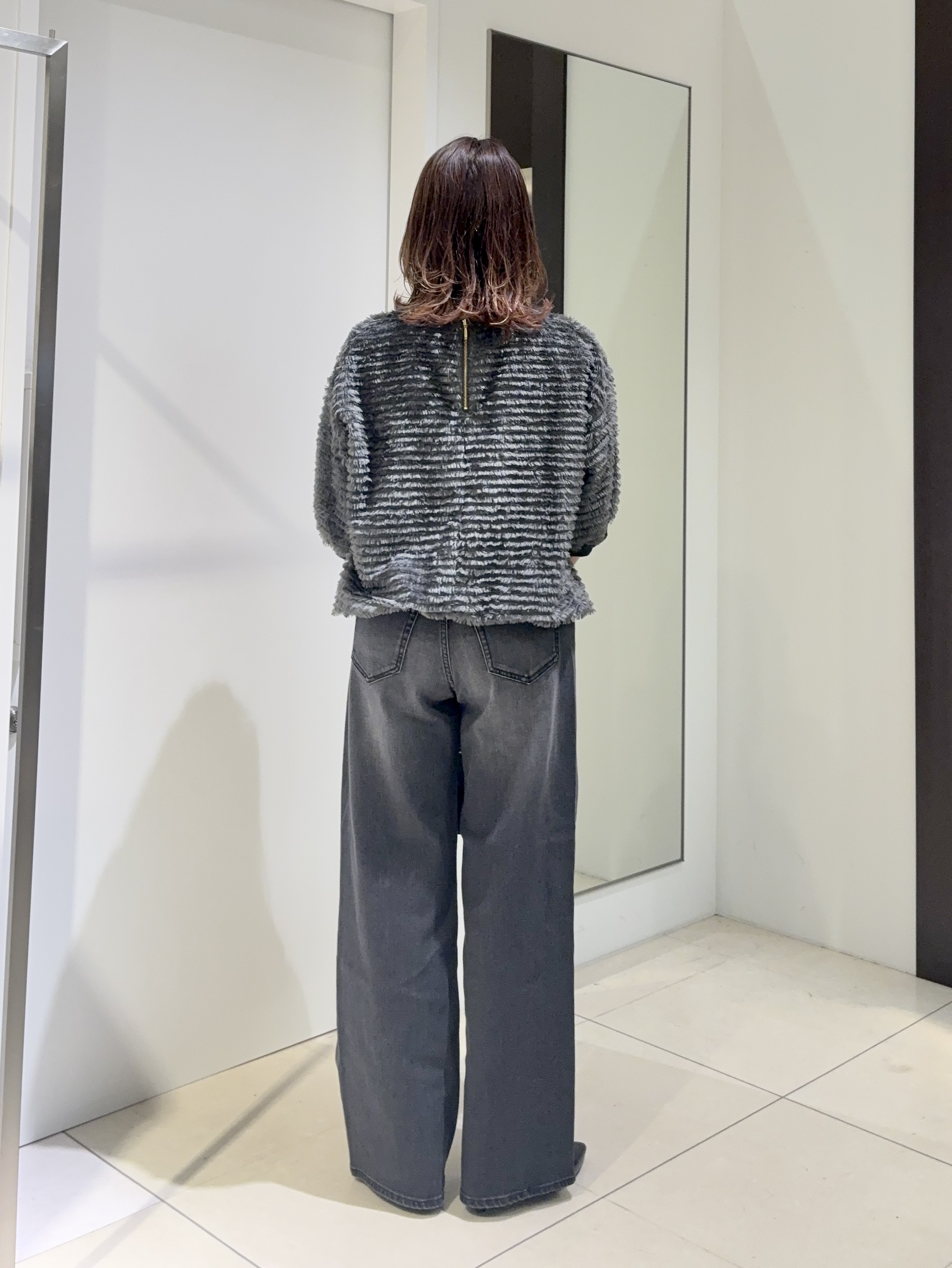 tomoさんの「UNTITLED｜【秋映え/体型カバー】フェザージャガードプルオーバー」を使ったコーディネート