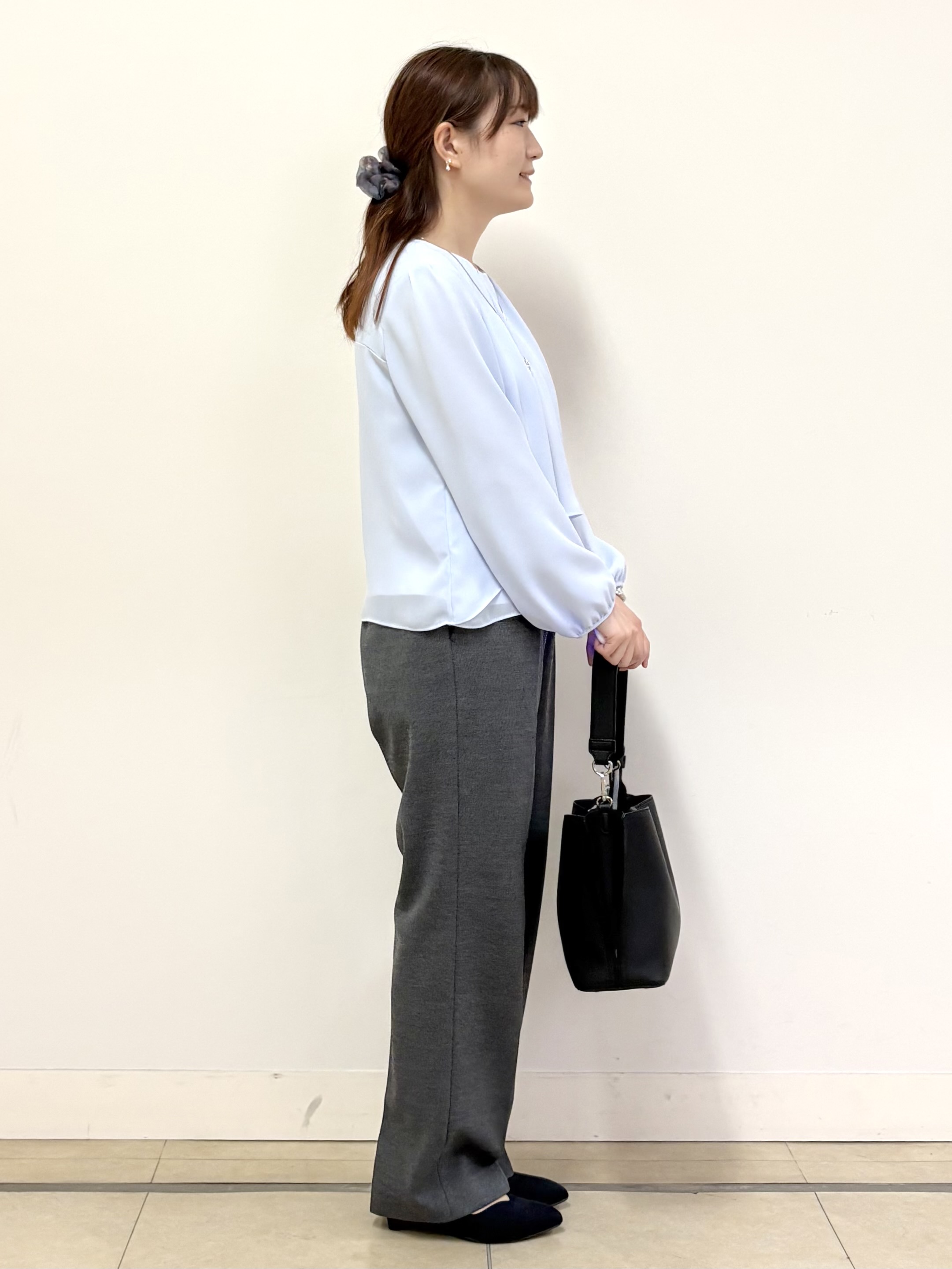 mikiさんの「Reflect｜【SS-4Lサイズ／通勤／セレモニー】クルーネック シフォンブラウス」を使ったコーディネート