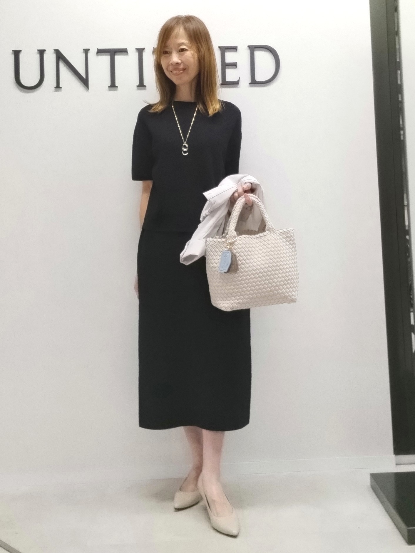 もりさんの「UNTITLED｜【アンサンブル可能/秋羽織り】コンパクトニットカーディガン」を使ったコーディネート
