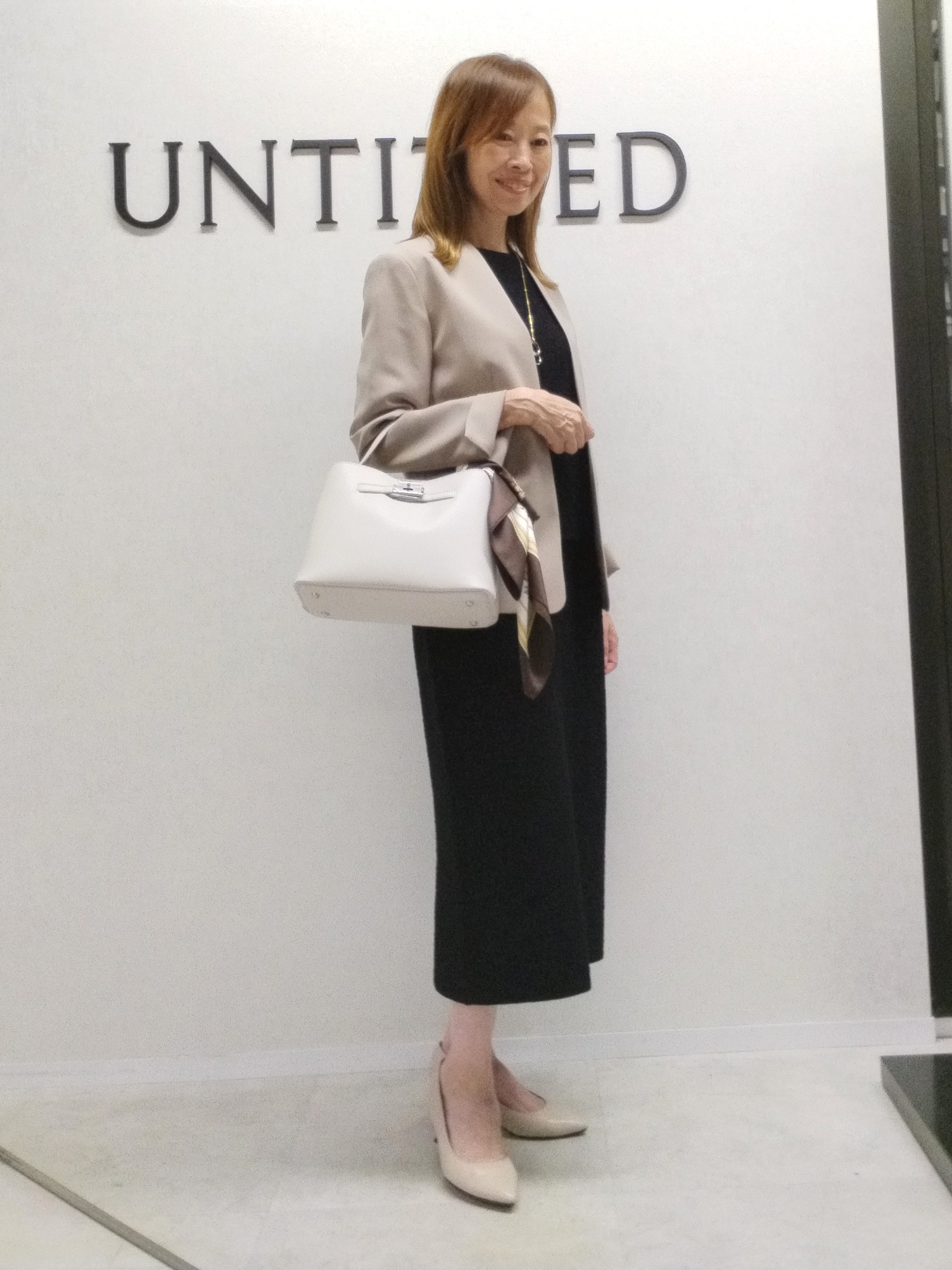もりさんの「UNTITLED｜【アンサンブル可能/秋羽織り】コンパクトニットカーディガン」を使ったコーディネート