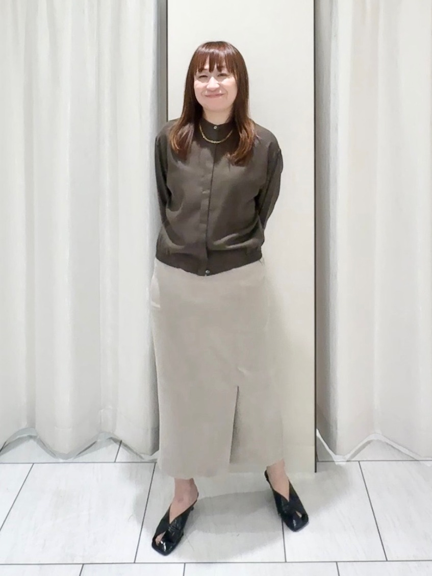 ʏᴜᴋɪᴋᴏさんの「UNTITLED｜【セットアップ可/秋羽織り】メランジツイルシャツ」を使ったコーディネート