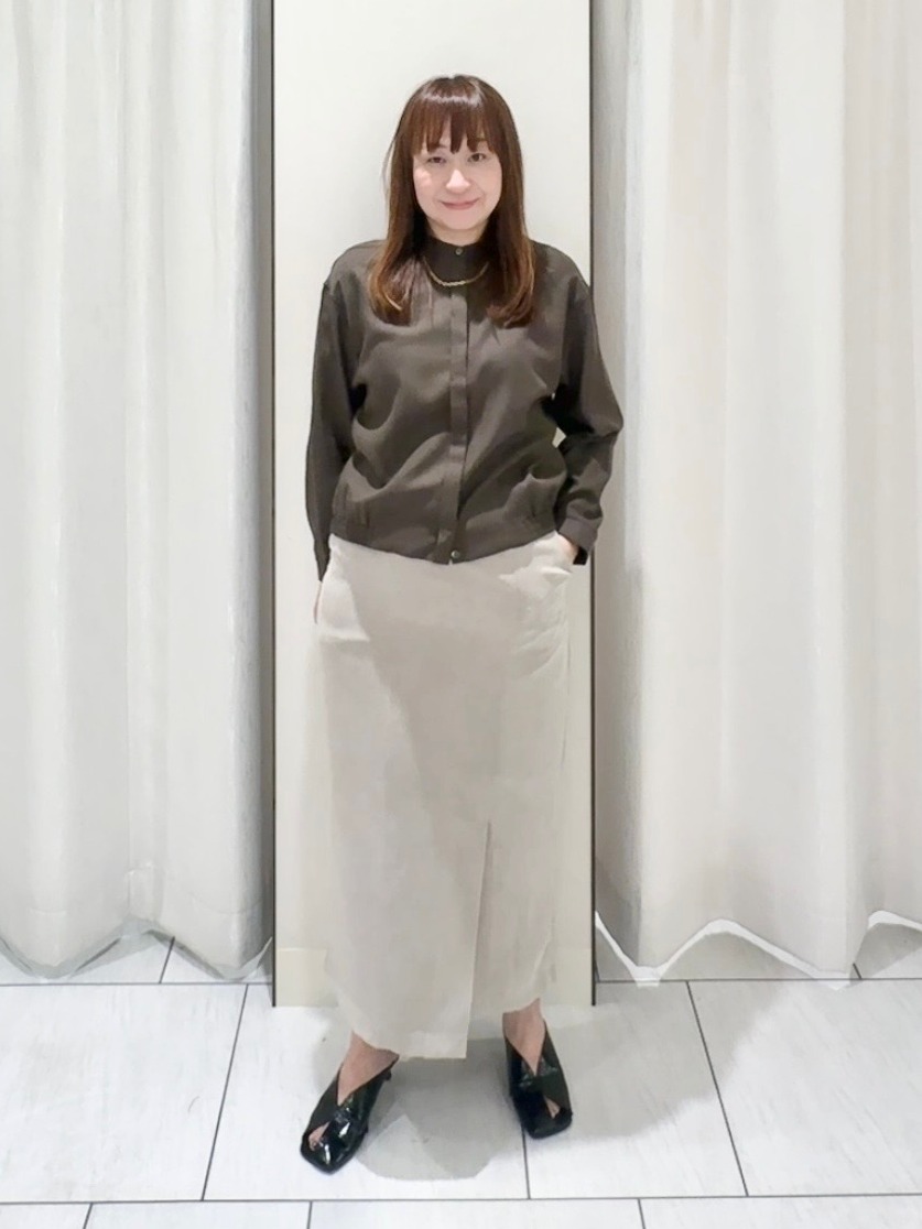 ʏᴜᴋɪᴋᴏさんの「UNTITLED｜【セットアップ可/秋羽織り】メランジツイルシャツ」を使ったコーディネート
