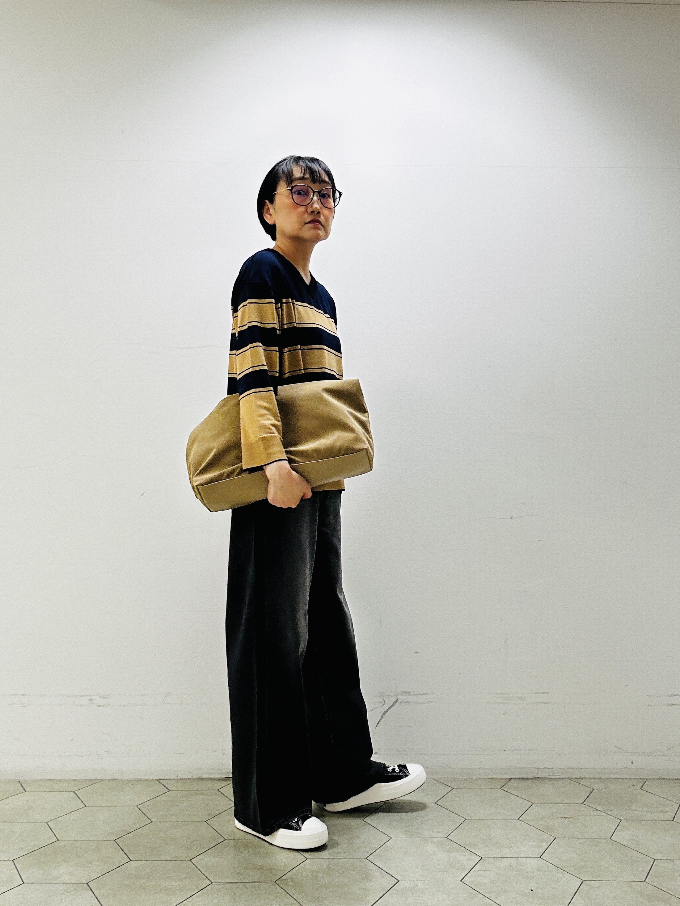 naoさんの「UNTITLED｜【セットアップ可/秋羽織り】スエードライクシャツ」を使ったコーディネート