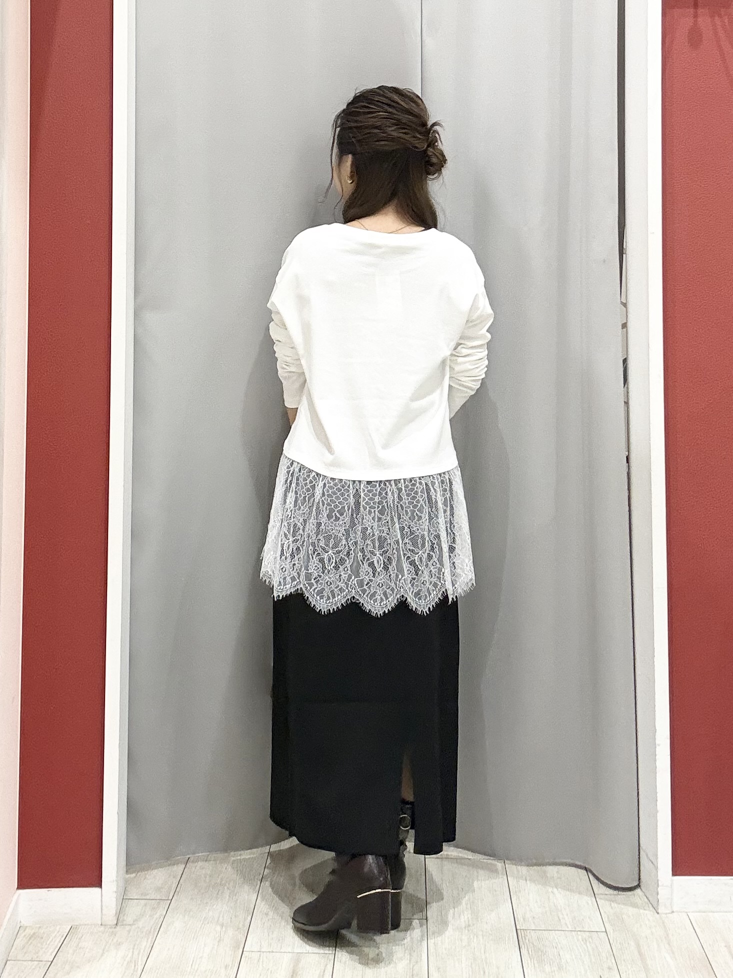 shioさんの「SHOO･LA･RUE｜【洗濯後しわになりにくい/S-LL】選べる6パターン 羽織としても活躍する ベーシックシャツ」を使ったコーディネート