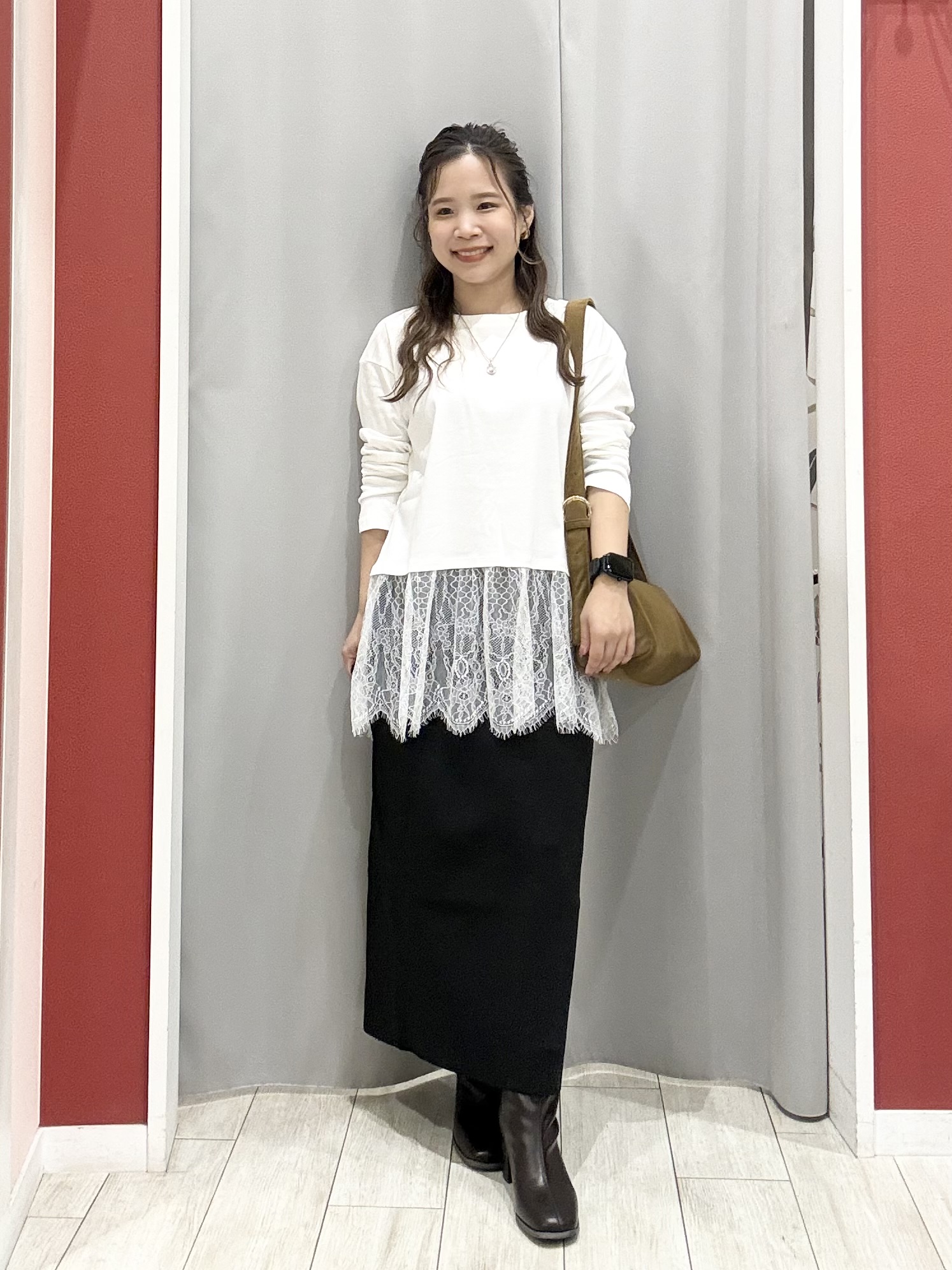 shioさんの「SHOO･LA･RUE｜【洗濯後しわになりにくい/S-LL】選べる6パターン 羽織としても活躍する ベーシックシャツ」を使ったコーディネート
