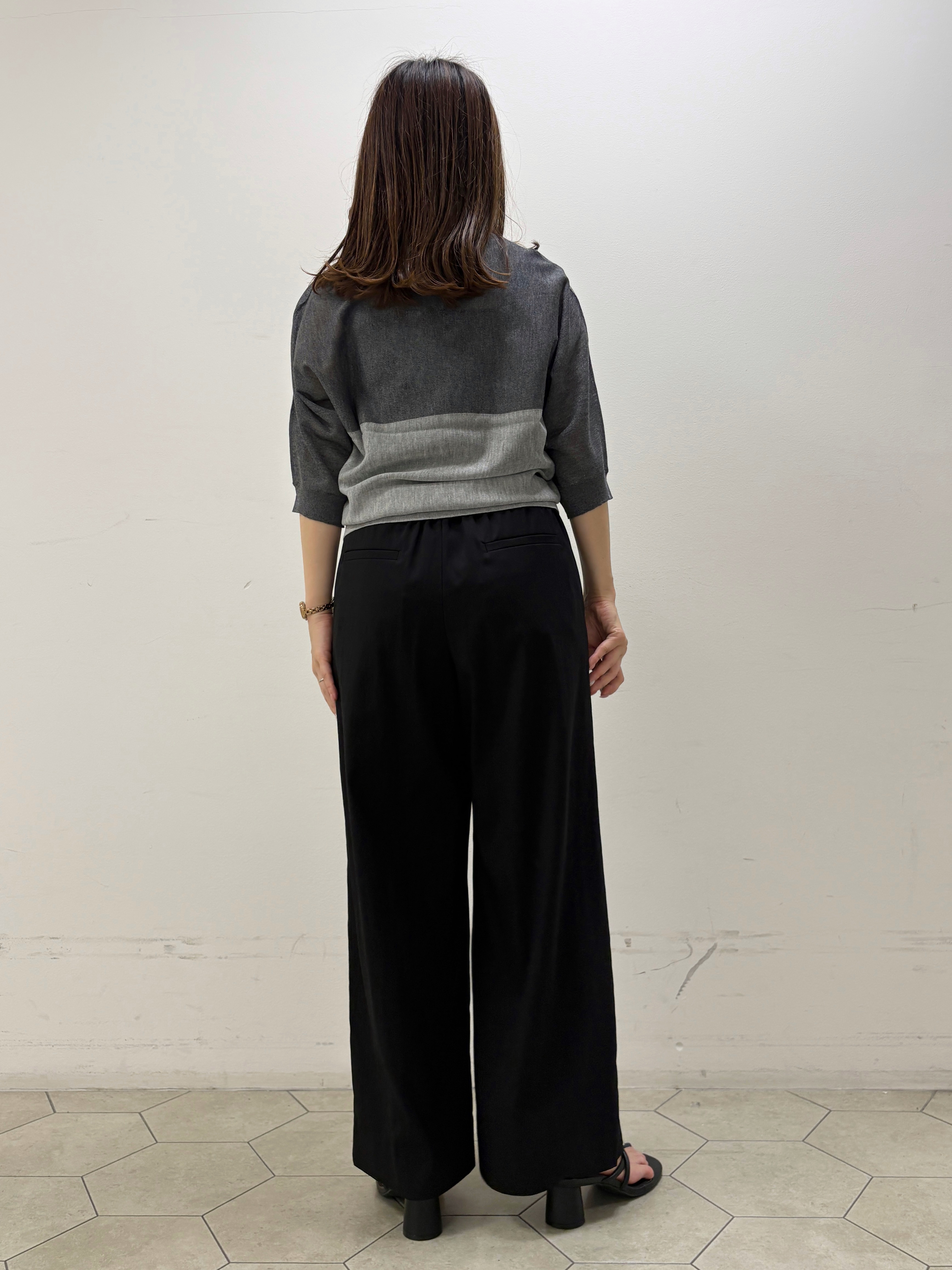 kahoさんの「INDIVI｜【体型カバー／洗える】シアードルマンニット」を使ったコーディネート