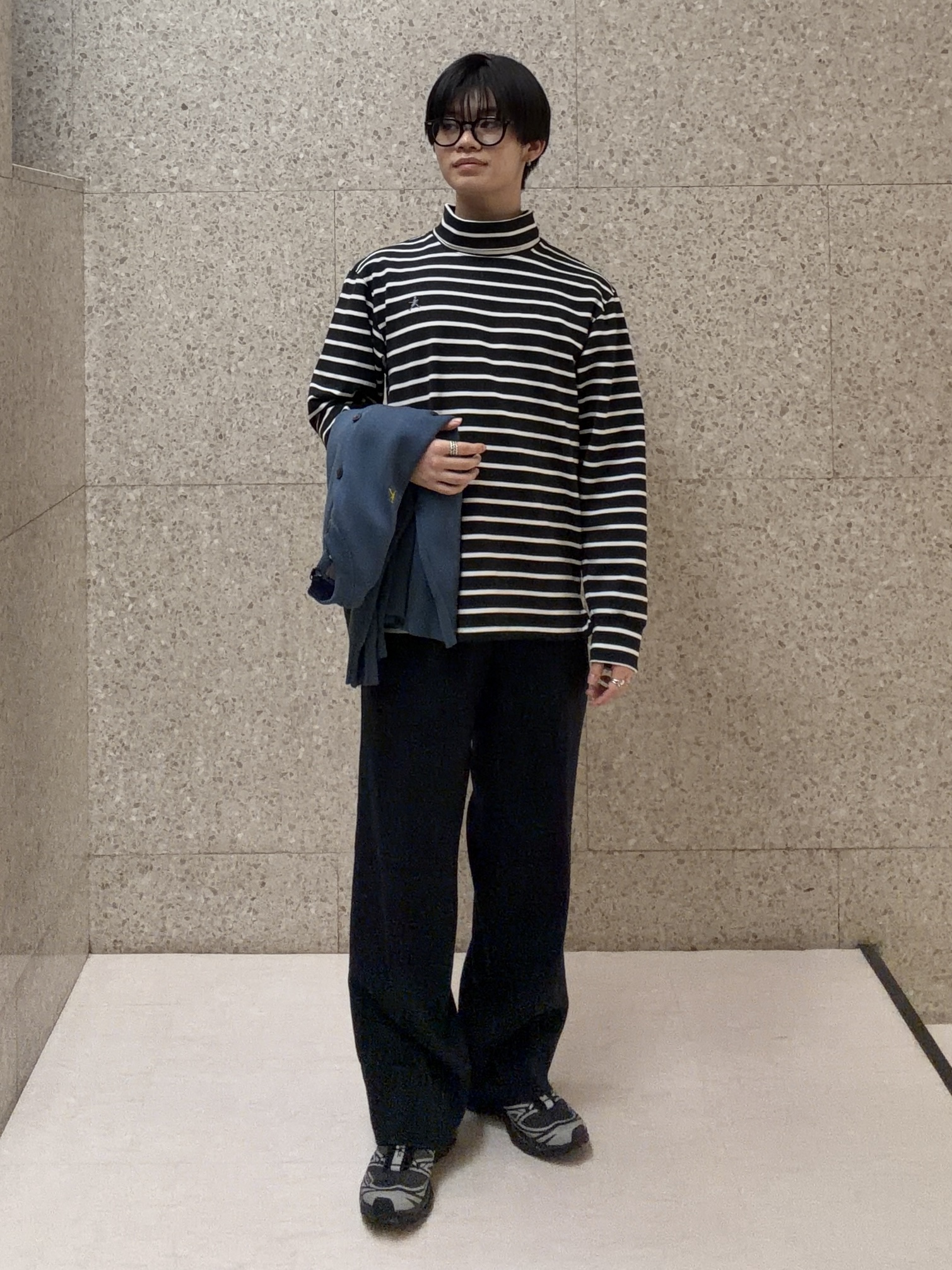 キムラさんの「TAKEO KIKUCHI｜【BOWLER HAT LABEL】オフタートル プルオーバージャージ」を使ったコーディネート