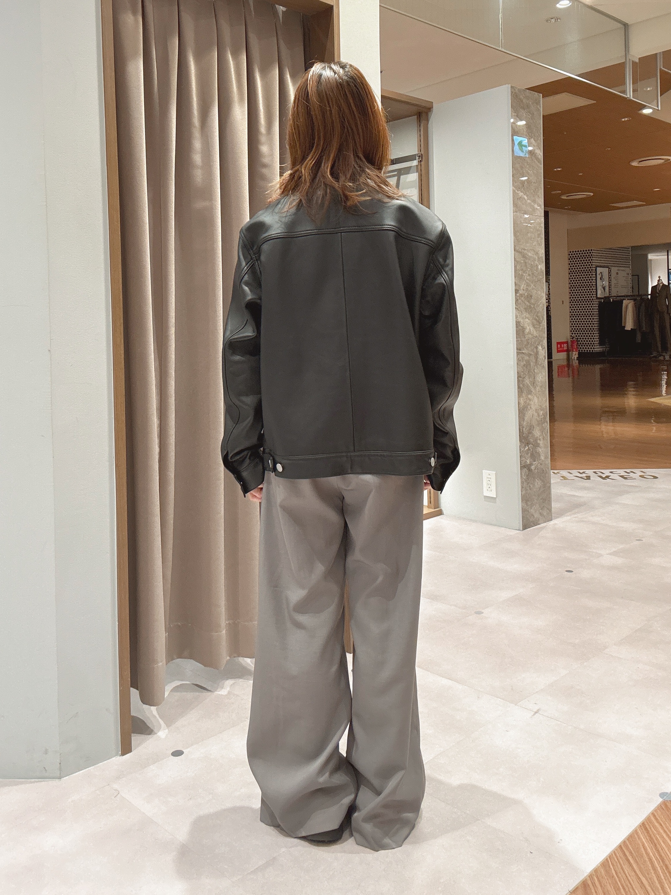 hanechanさんの「TAKEO KIKUCHI｜【BOWLER HAT LABEL】シングルレザーライダースジャケット」を使ったコーディネート